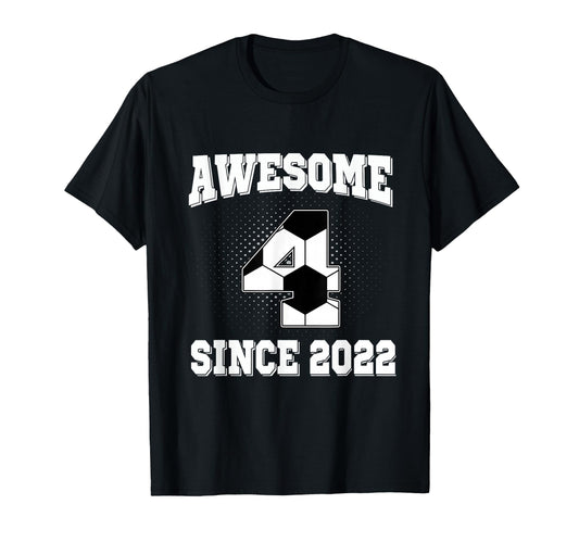 4Th Birthday Soccer 4 Years Old T-Shirt - Custom Art Print Men Women - T-Shirt, Sweatshirt, Hoodie