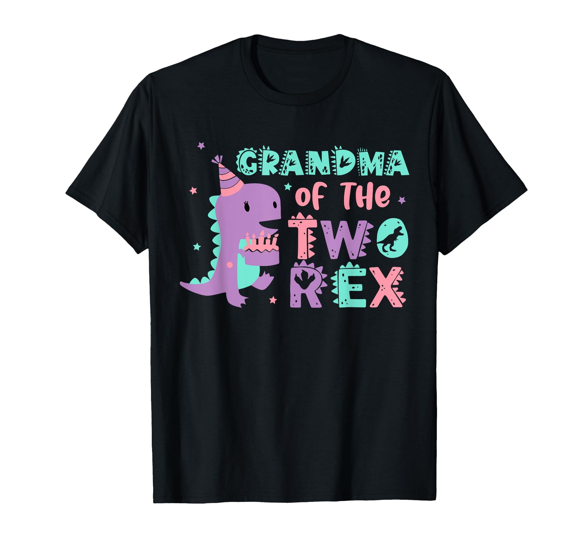 Grandma Two Rex Birthday Dinosaur T-Shirt - Novelty Apparel for Adults - T-Shirt, Sweatshirt, Hoodie