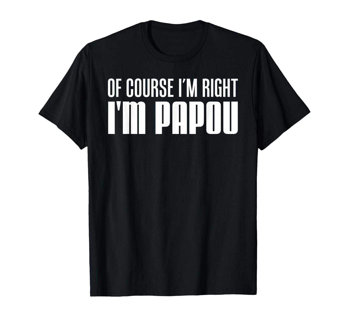 Course Im Right Im Papou Greek T-Shirt - Trendy Graphic for Adults - T-Shirt, Sweatshirt, Hoodie