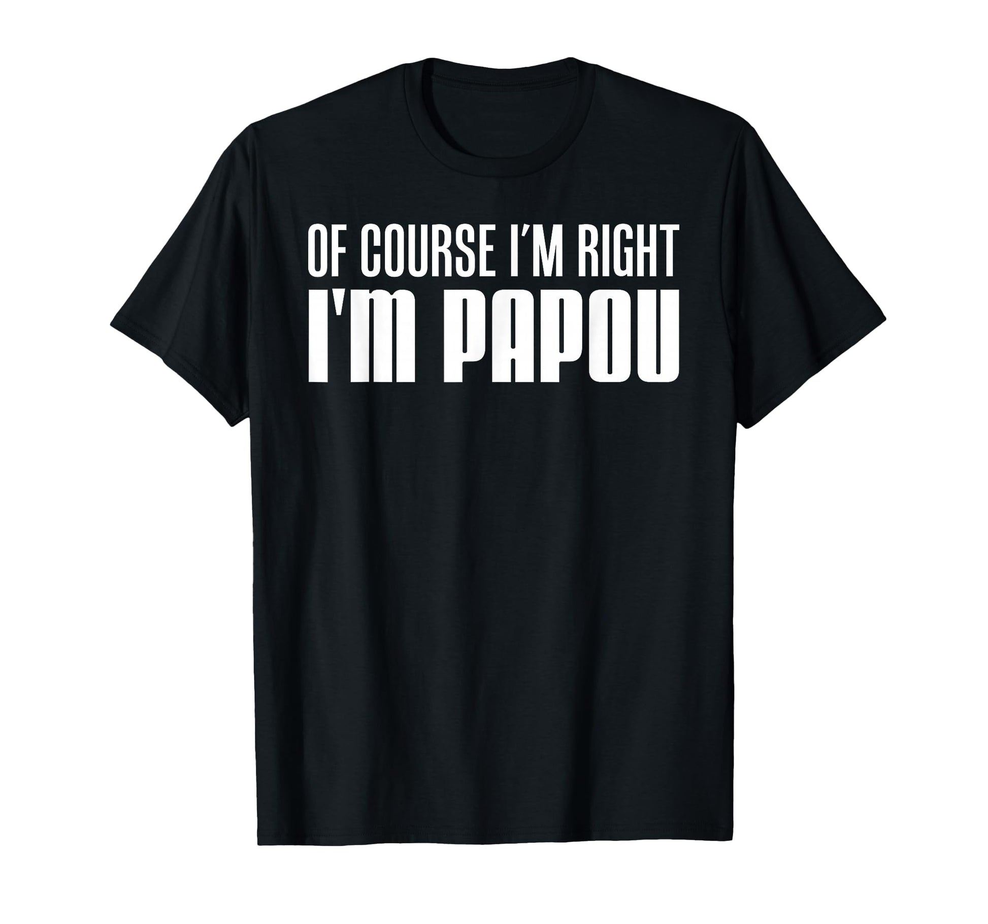 Course Im Right Im Papou Greek T-Shirt - Trendy Graphic for Adults - T-Shirt, Sweatshirt, Hoodie