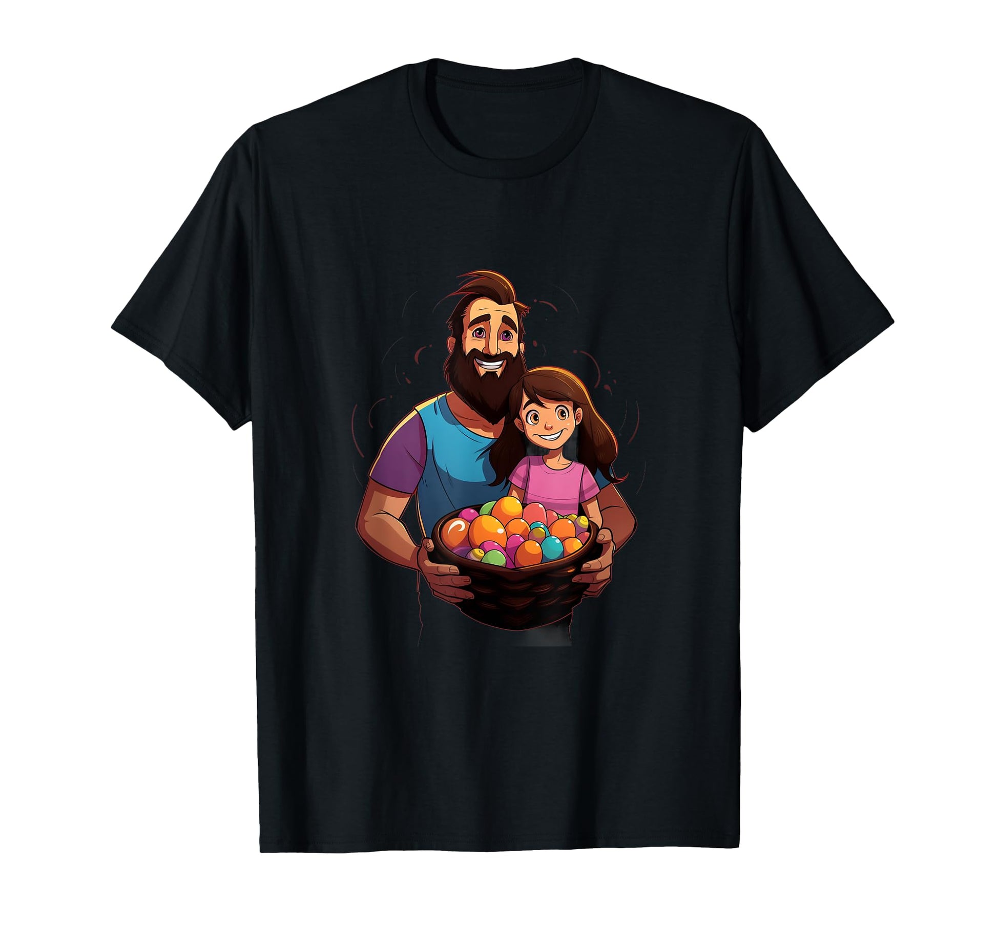 Easter Day Father Dad Daughter Easter Egg T-Shirt - Graphic Print Unisex - T-Shirt, Sweatshirt, Hoodie