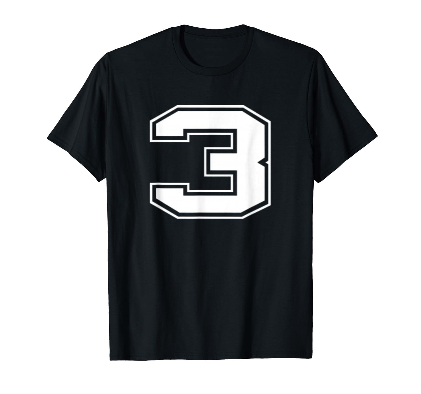 Number 3 Baseball Football Soccer T-Shirt - Fun Novelty Design Unisex - T-Shirt, Sweatshirt, Hoodie
