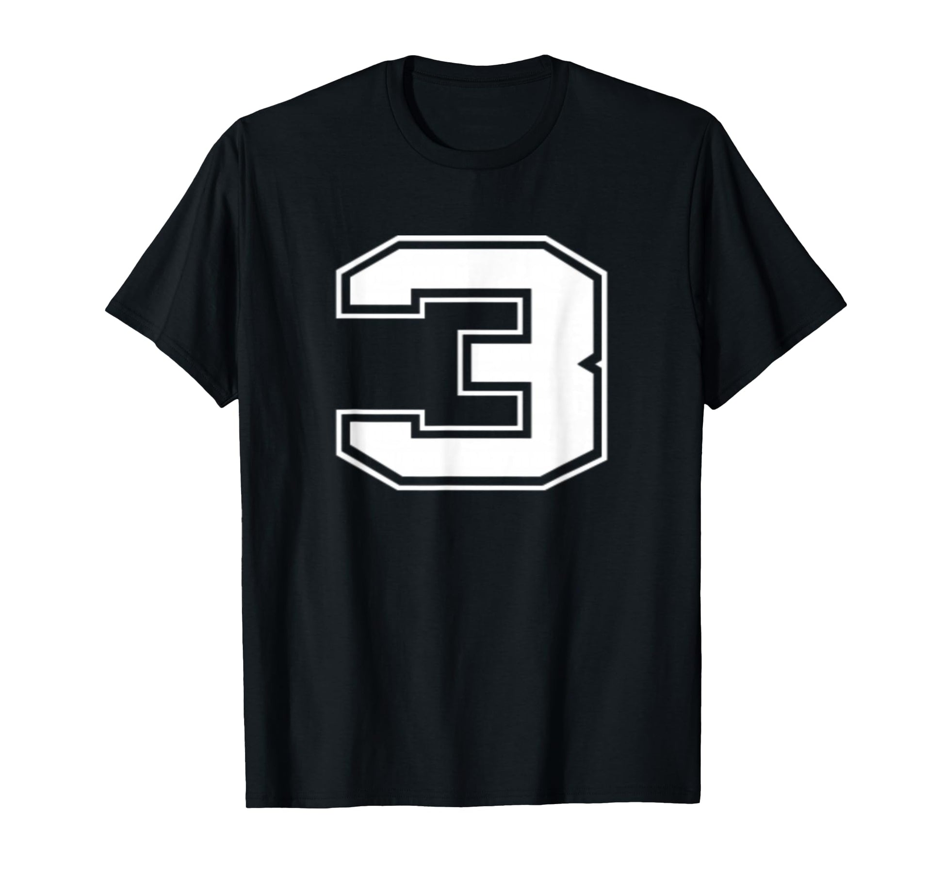 Number 3 Baseball Football Soccer T-Shirt - Fun Novelty Design Unisex - T-Shirt, Sweatshirt, Hoodie