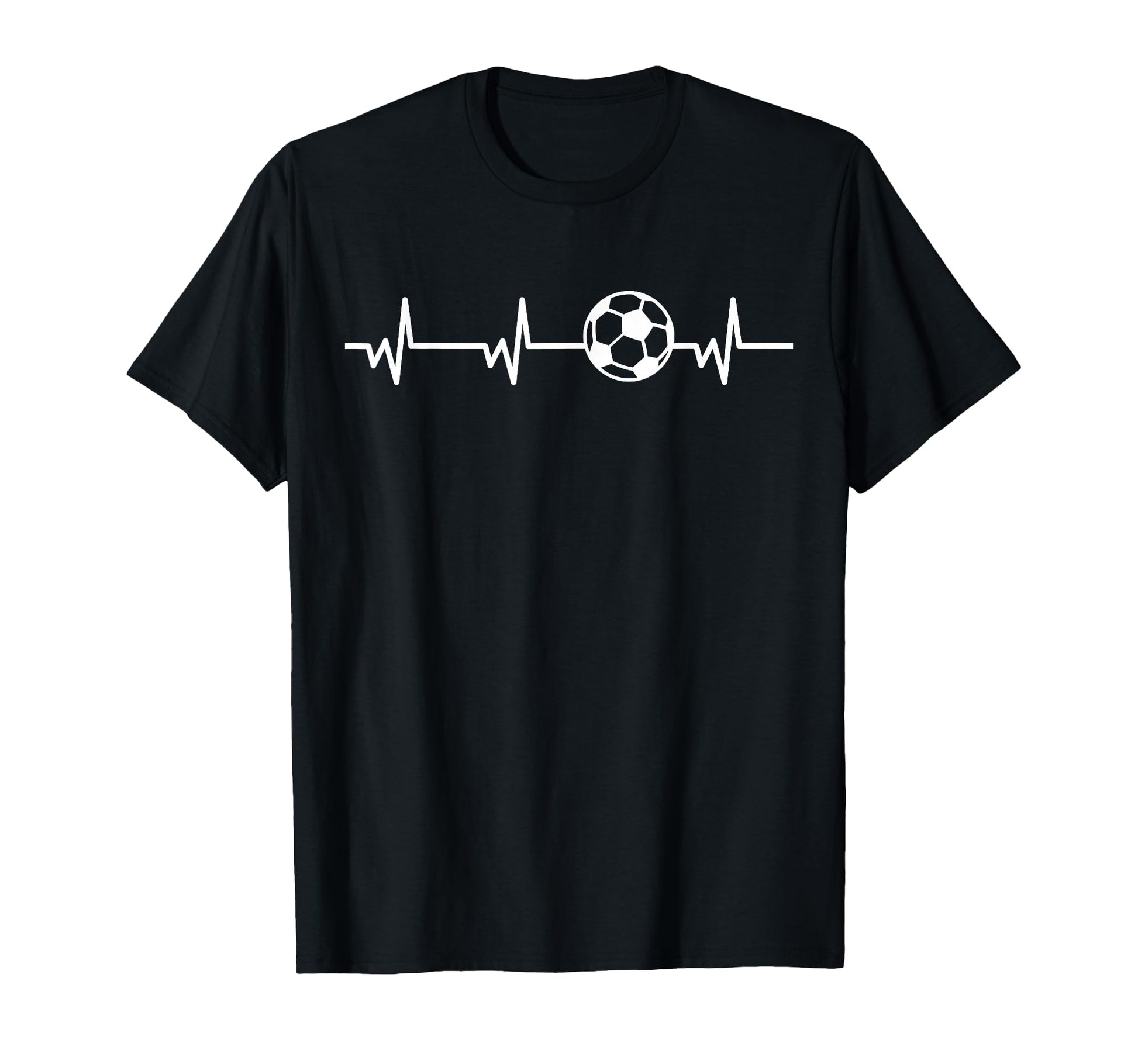 Soccer Heartbeat Ball Funny Soccer T-Shirt - Minimalist Print Men Women - T-Shirt, Sweatshirt, Hoodie