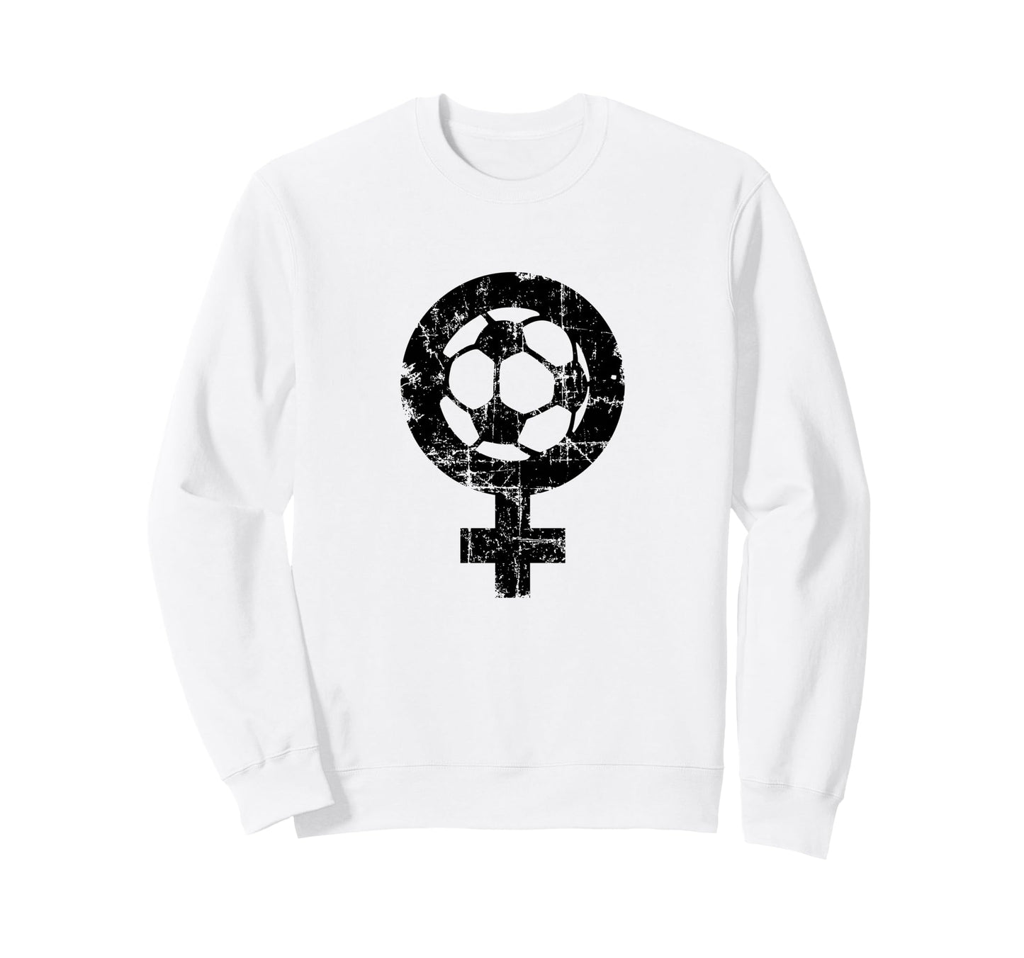 Female Soccer Black Womens Soccer Sweatshirt - Aesthetic Graphic Unisex - T-Shirt, Sweatshirt, Hoodie