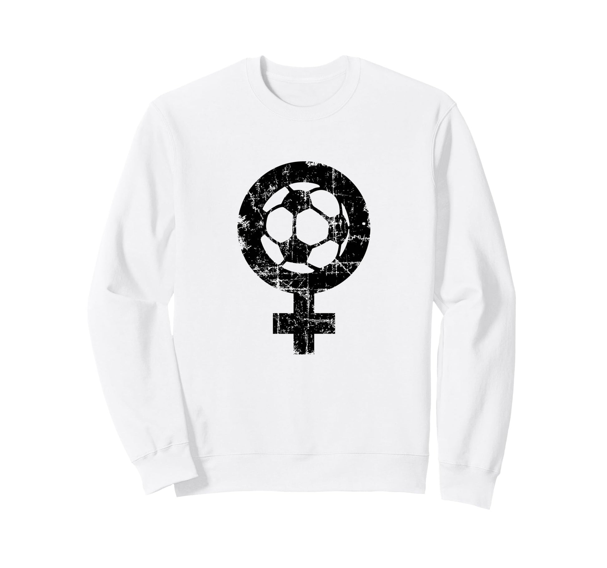 Female Soccer Black Womens Soccer Sweatshirt - Aesthetic Graphic Unisex - T-Shirt, Sweatshirt, Hoodie