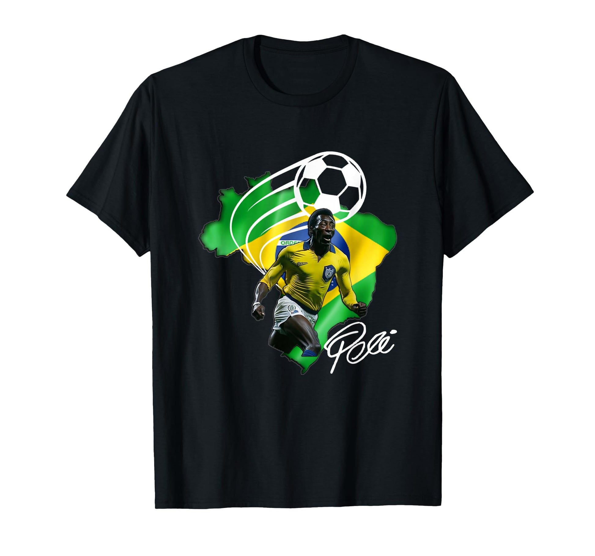 Pele Brasil 005 T-Shirt - Aesthetic Graphic for Adults - T-Shirt, Sweatshirt, Hoodie