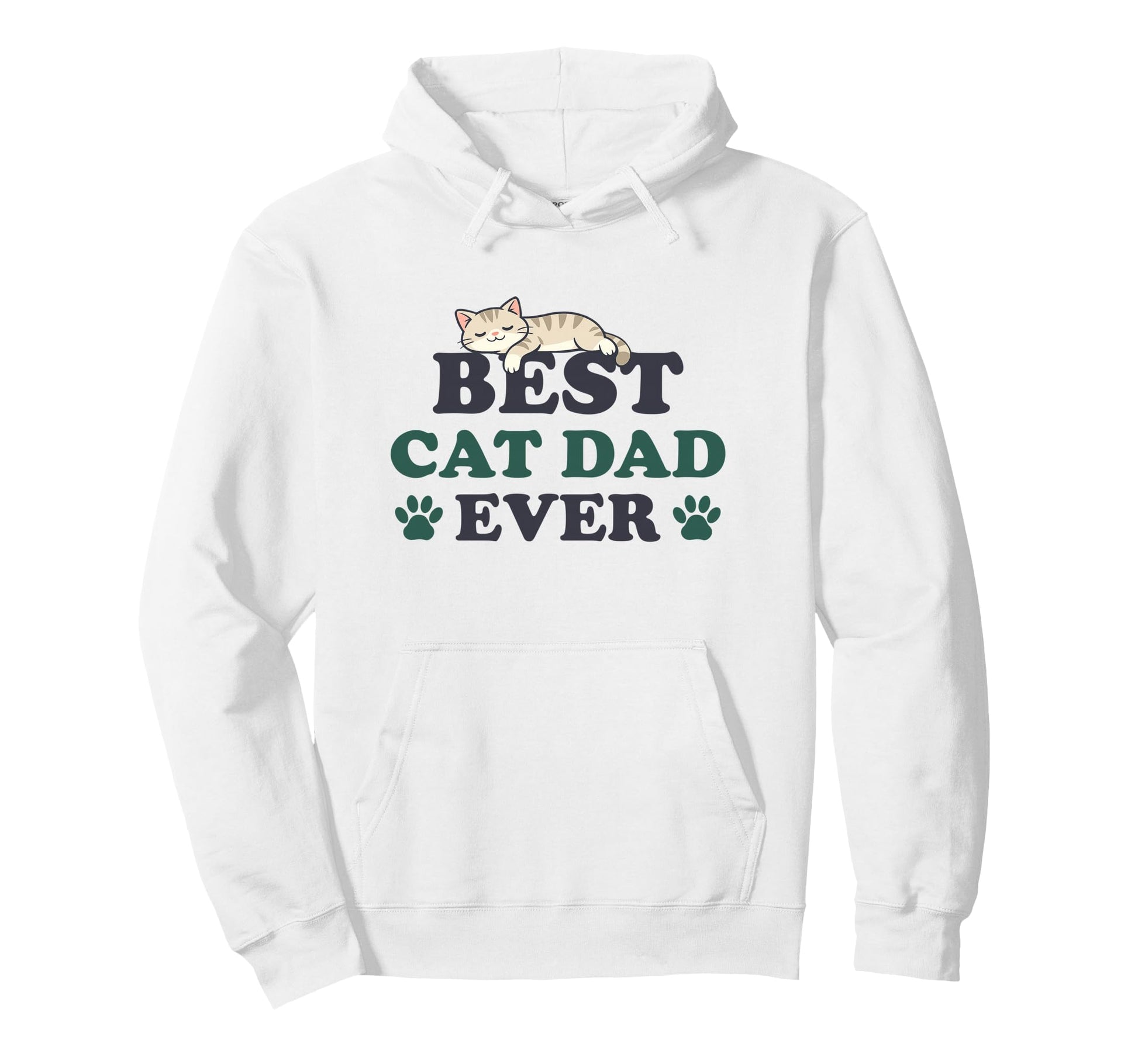 Mens Best Cat Dad Ever Kitten Cat Lover Hoodie - Trendy Graphic for Adults - T-Shirt, Sweatshirt, Hoodie