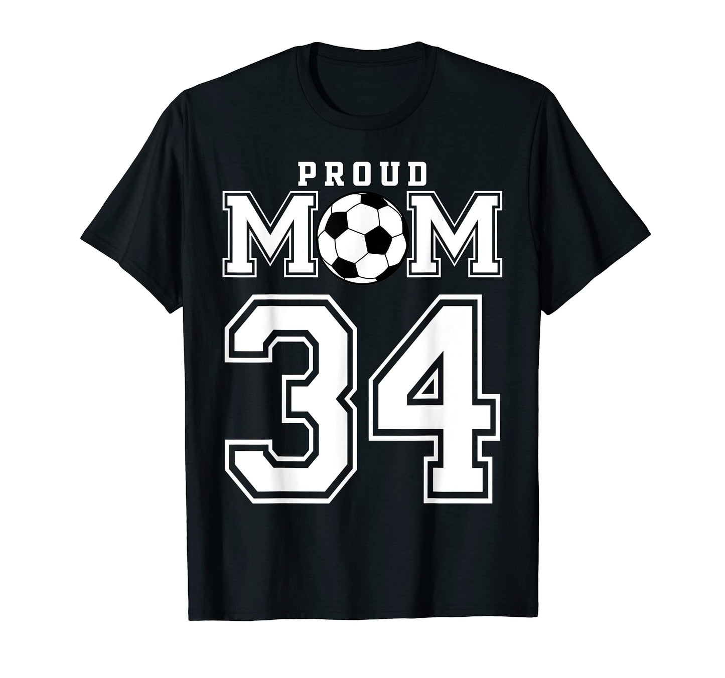 Number 34 Custom Proud Soccer Futbol T-Shirt - Streetwear Style for Adults - T-Shirt, Sweatshirt, Hoodie