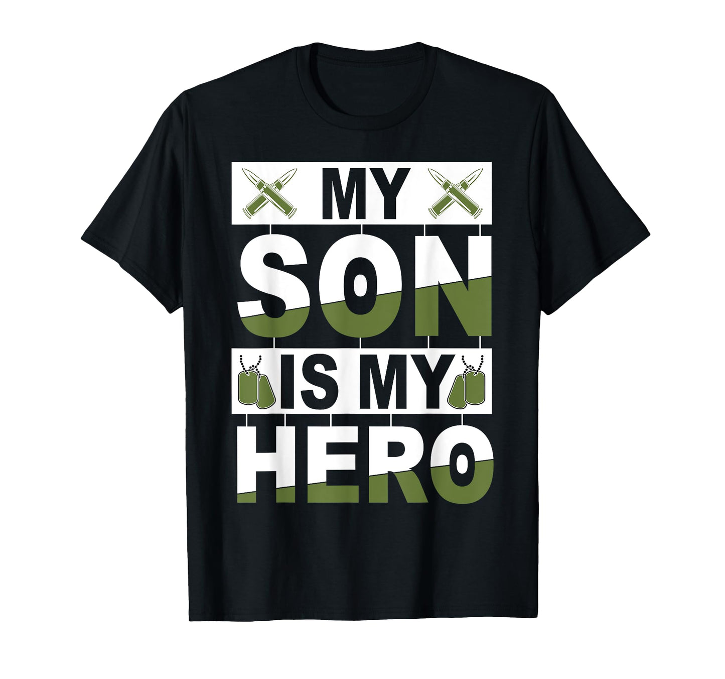 Proud Military Dad American Usa T-Shirt - Fun Novelty Design Men Women - T-Shirt, Sweatshirt, Hoodie