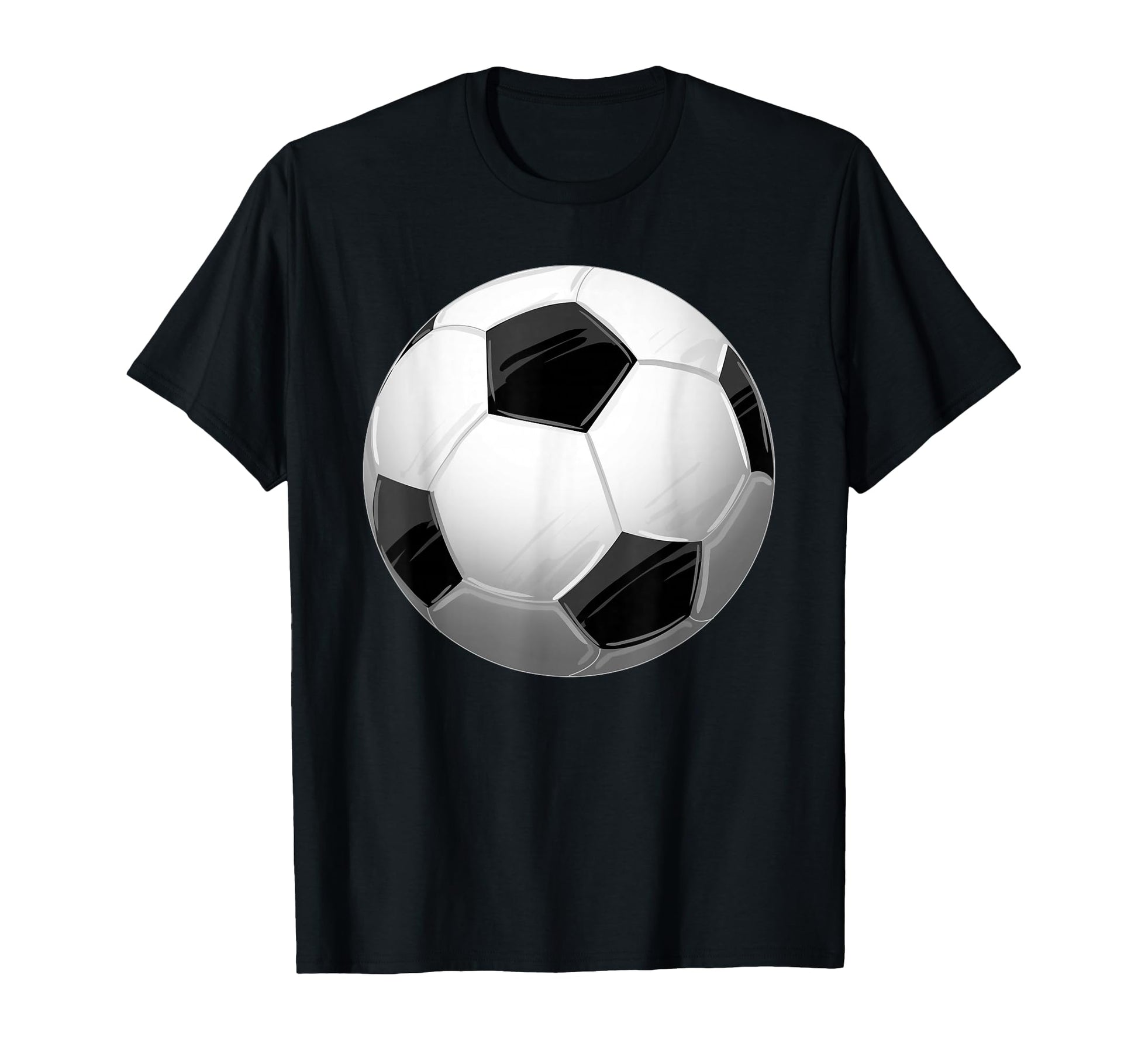 Black White Soccer Ball Sports Football T-Shirt - Unique Graphic Unisex - T-Shirt, Sweatshirt, Hoodie