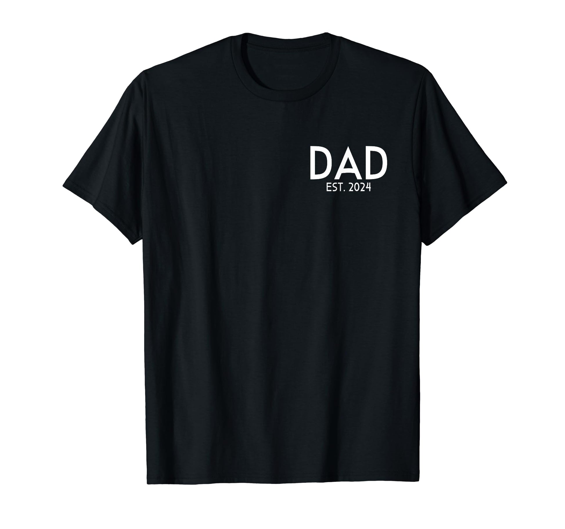 Mens New Dad Est 2024 First Fathers Day T-Shirt - Graphic Print for Adults - T-Shirt, Sweatshirt, Hoodie