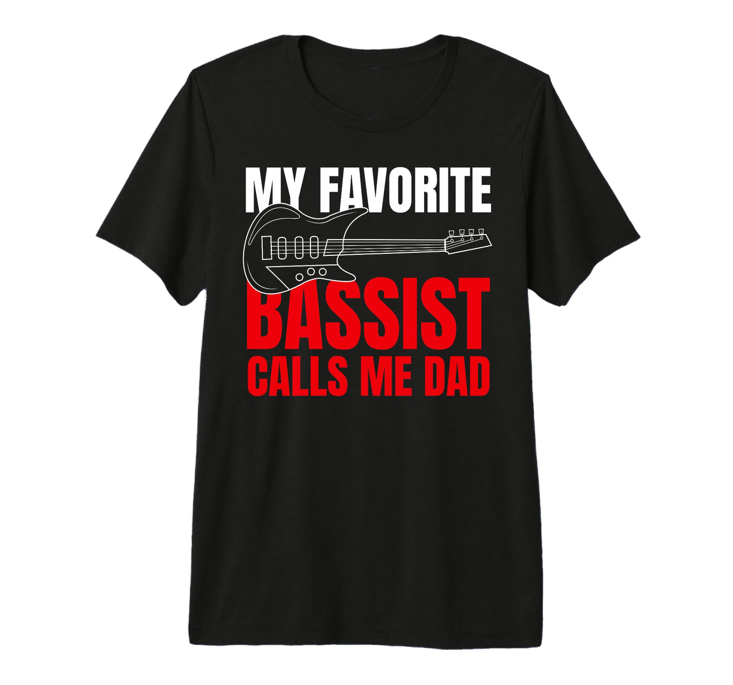 Funny Bassist Dad Bass Guitar T-Shirt - Minimalist Print Men Women - T-Shirt, Sweatshirt, Hoodie