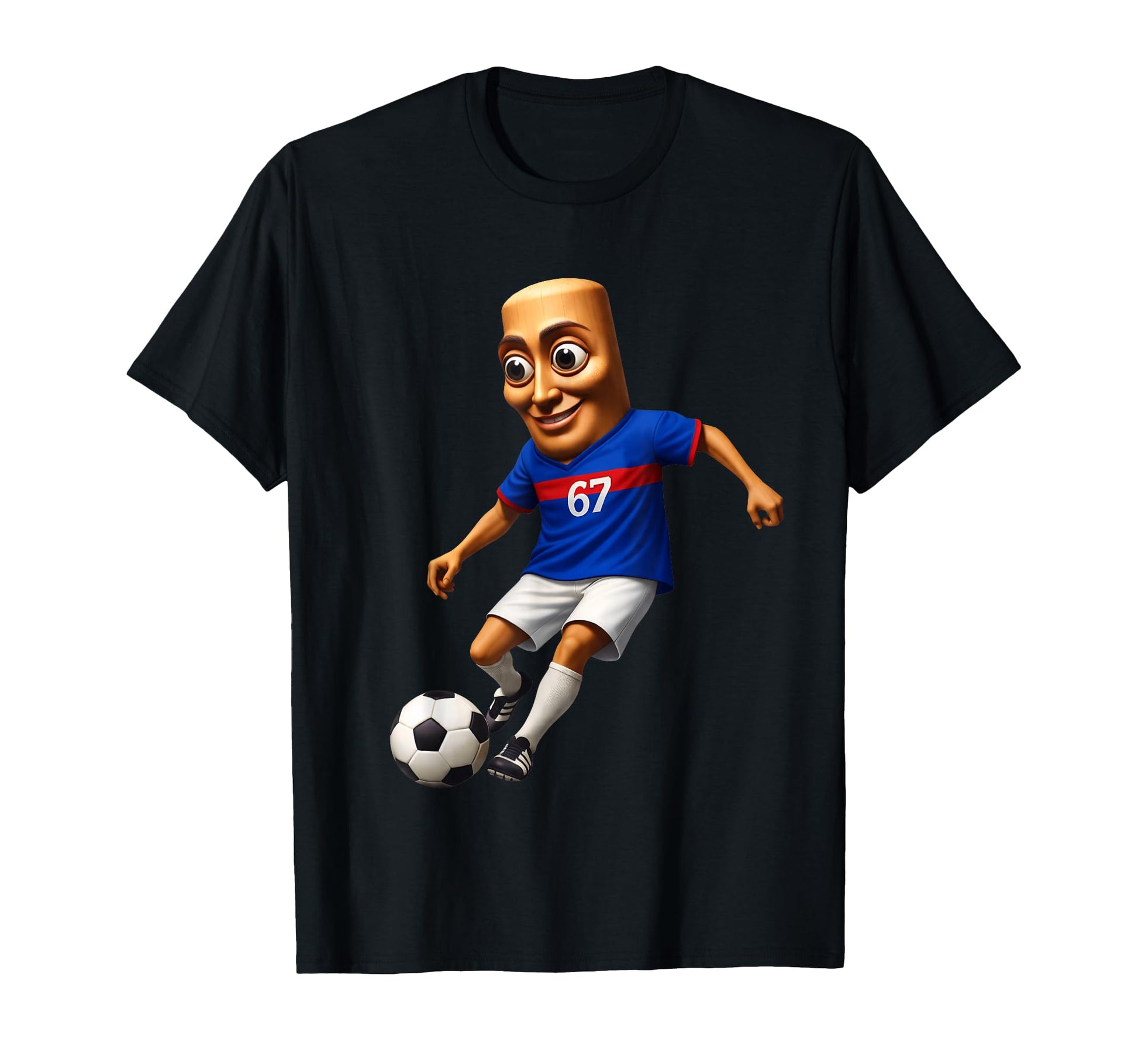 Soccer Number 67 Forward Tung Sahur T-Shirt - Streetwear Style for Adults - T-Shirt, Sweatshirt, Hoodie