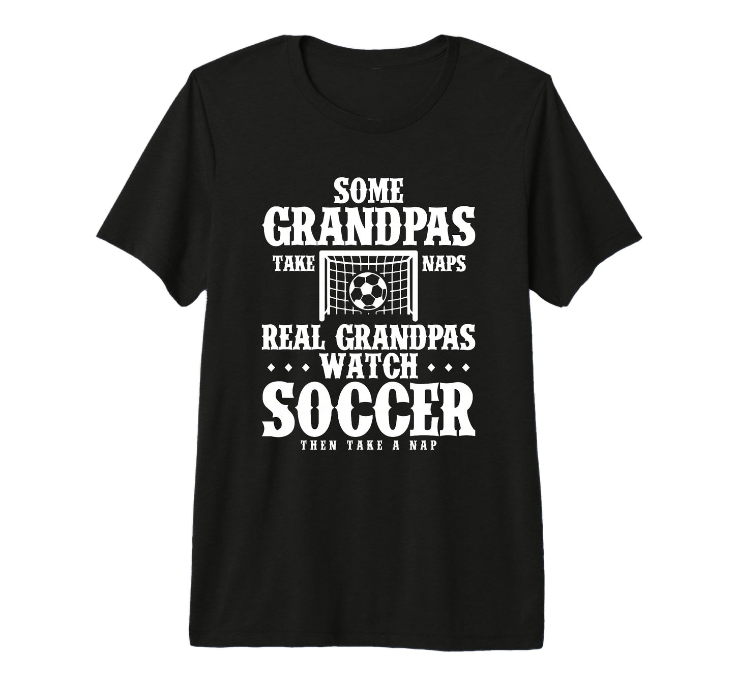 Mens Real Grandpas Watch Soccer Tri T-Shirt - Custom Art Print Men Women - T-Shirt, Sweatshirt, Hoodie