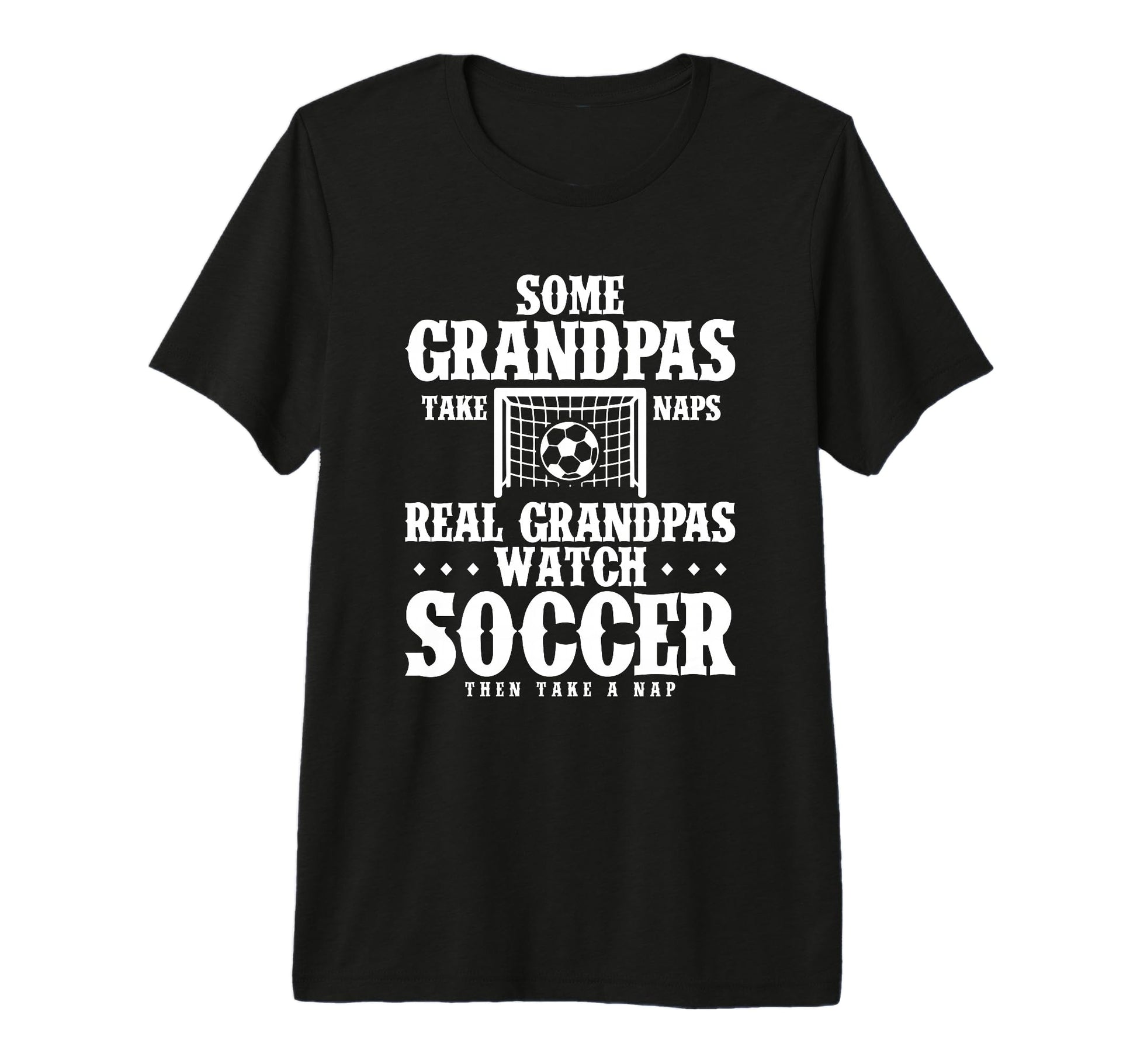 Mens Real Grandpas Watch Soccer Tri T-Shirt - Custom Art Print Men Women - T-Shirt, Sweatshirt, Hoodie