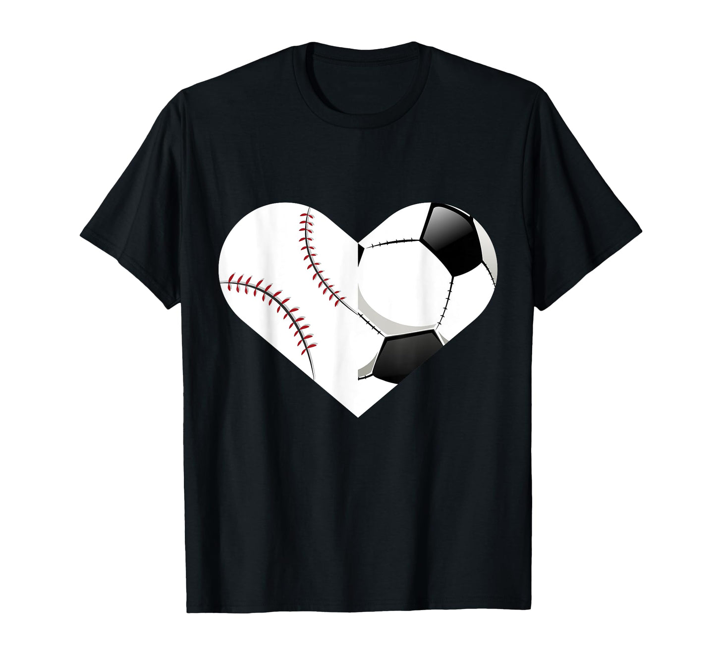 Soccer Baseball Heart Sports Baseball T-Shirt - Streetwear Style Men Women - T-Shirt, Sweatshirt, Hoodie