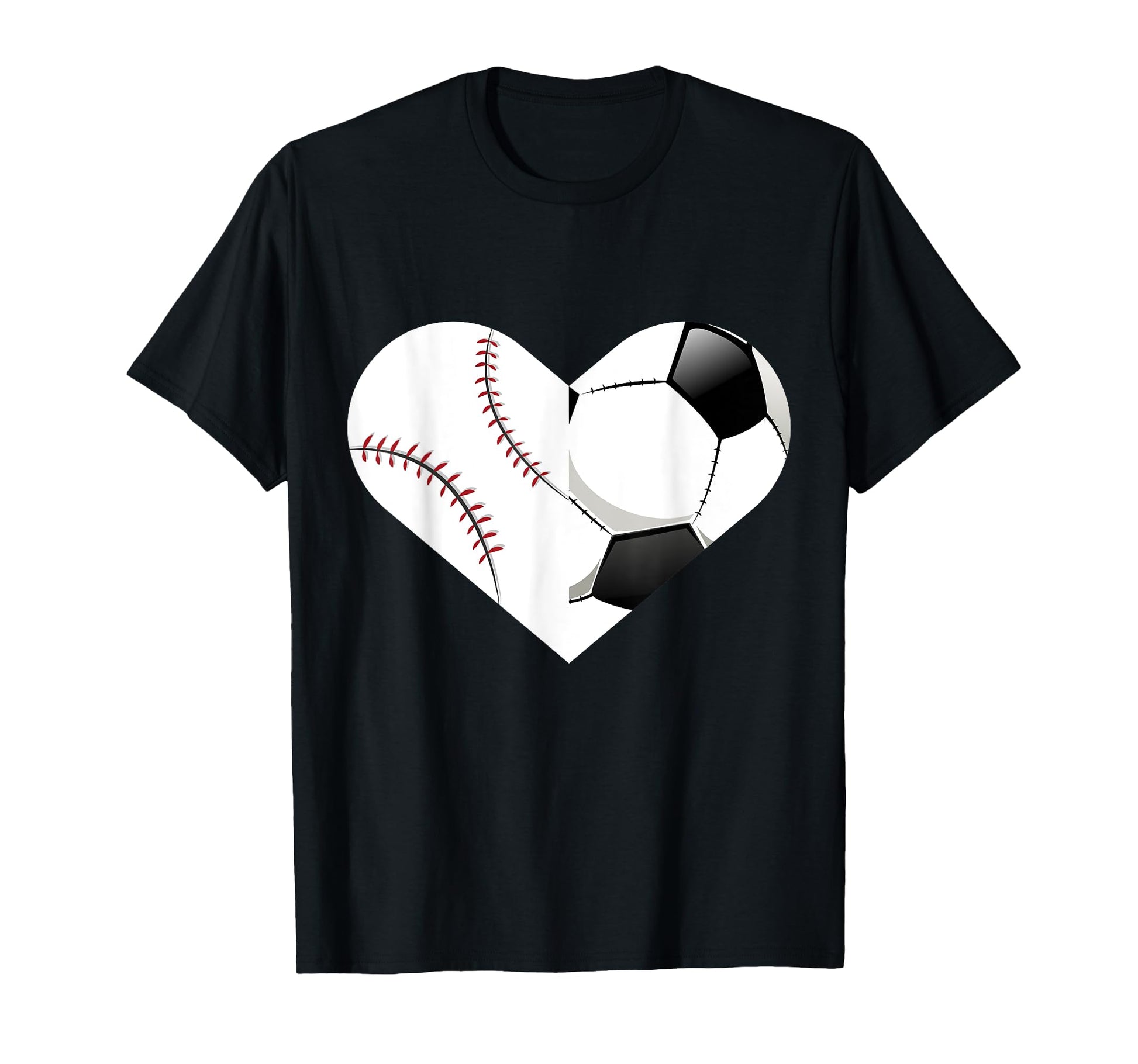 Soccer Baseball Heart Sports Baseball T-Shirt - Streetwear Style Men Women - T-Shirt, Sweatshirt, Hoodie