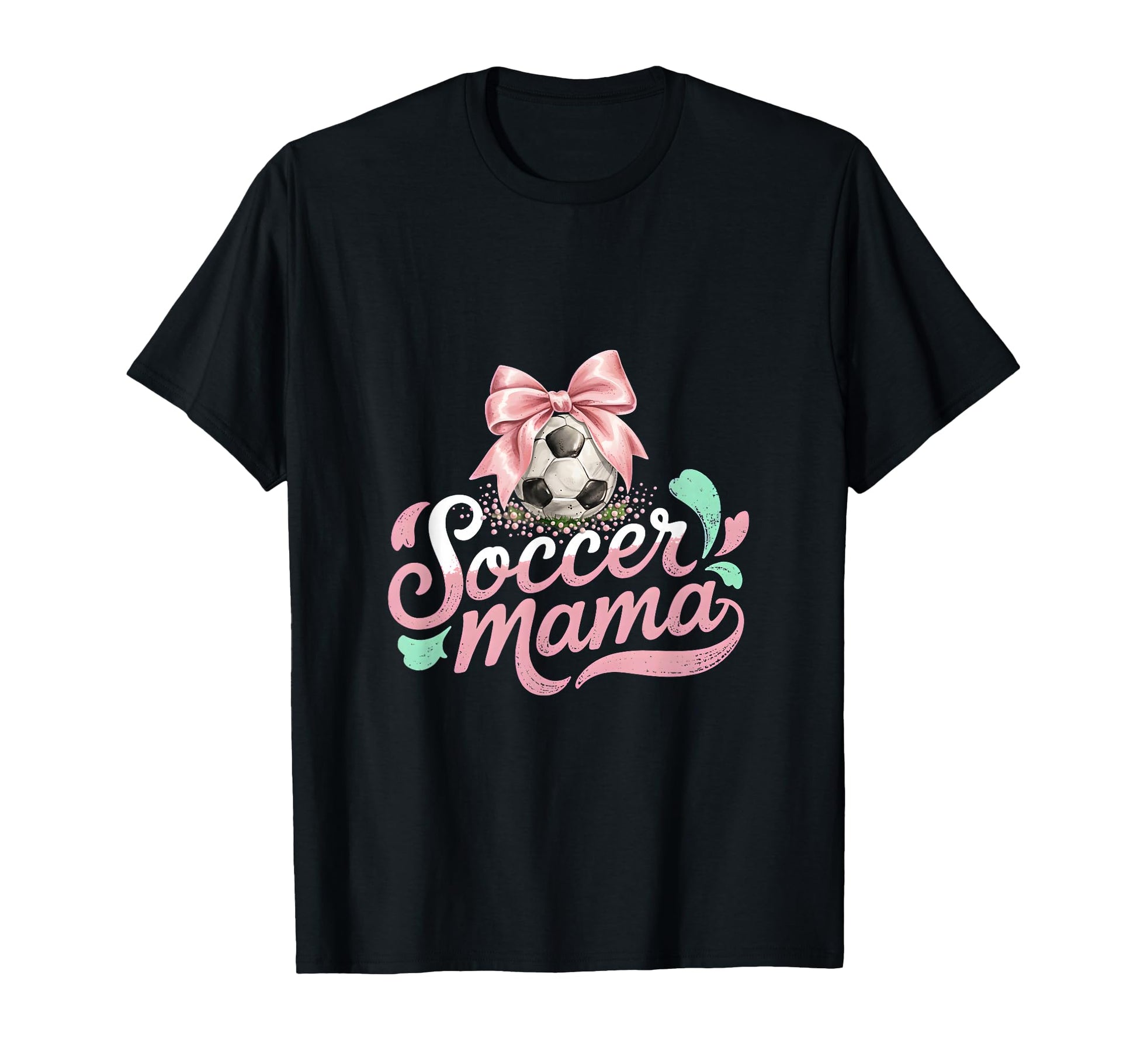 Soccer Mama Coquette Bow Sideline Soccer Mom T-Shirt - Graphic Print Unisex - T-Shirt, Sweatshirt, Hoodie