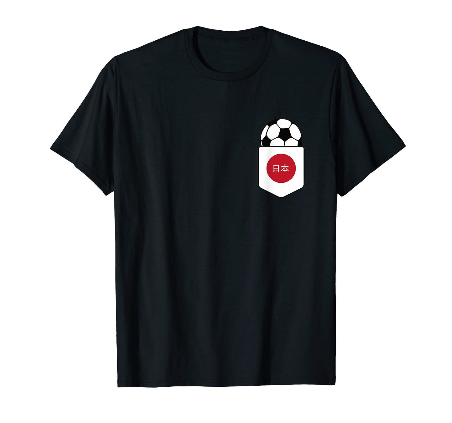 Soccer Ball Japan Flag Pocket Logo T-Shirt - Streetwear Style Men Women - T-Shirt, Sweatshirt, Hoodie
