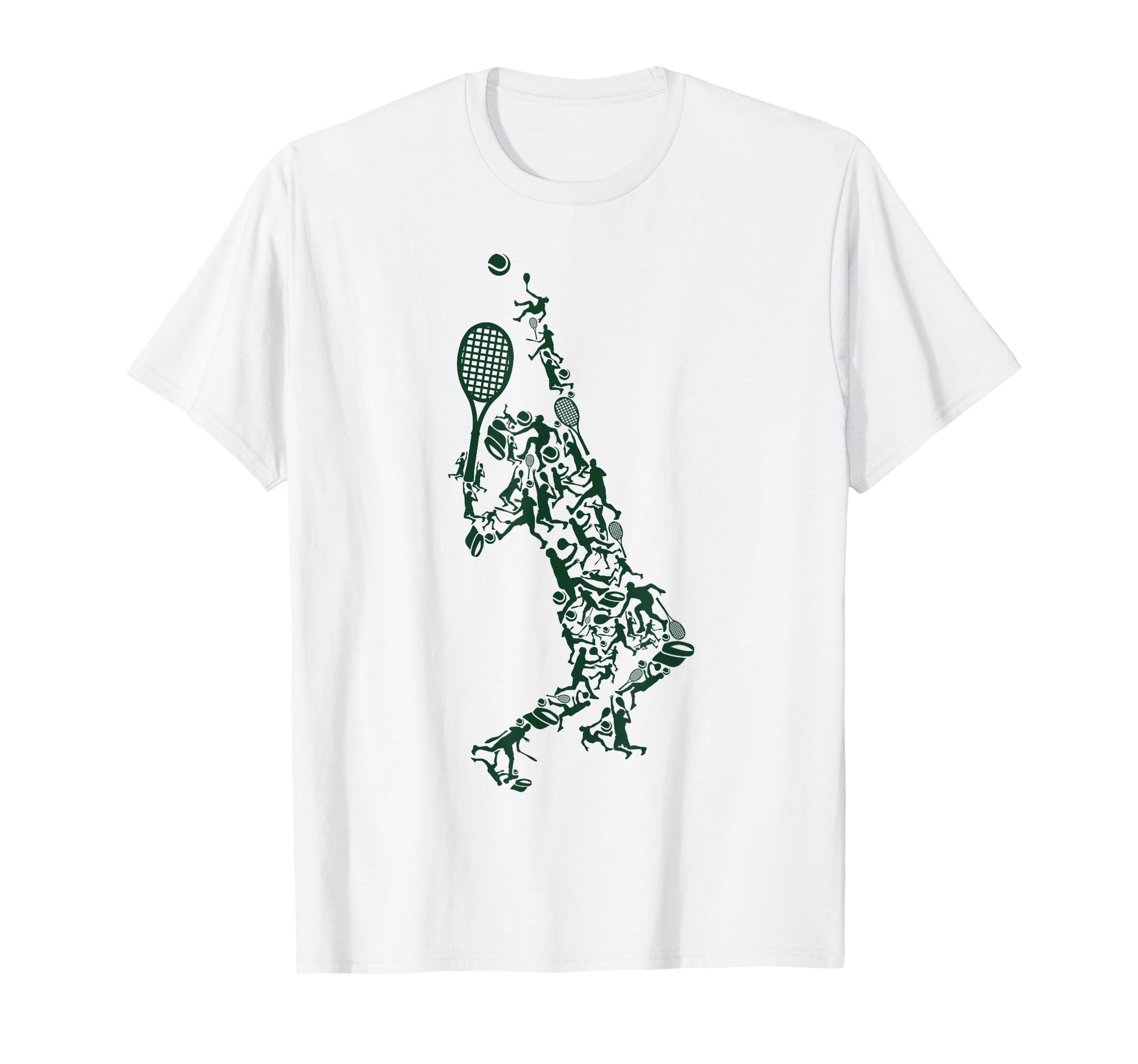 Tennis Player Positions Balls Racket T-Shirt - Casual Everyday Wear Unisex - T-Shirt, Sweatshirt, Hoodie