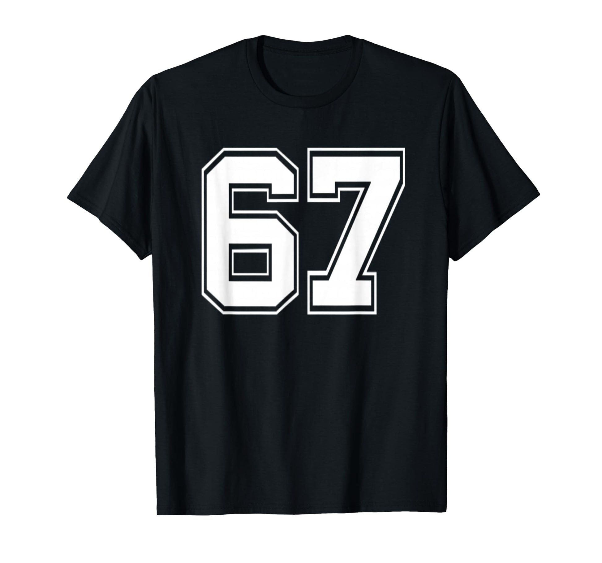 Number 67 Baseball Football Soccer T-Shirt - Aesthetic Graphic for Adults - T-Shirt, Sweatshirt, Hoodie