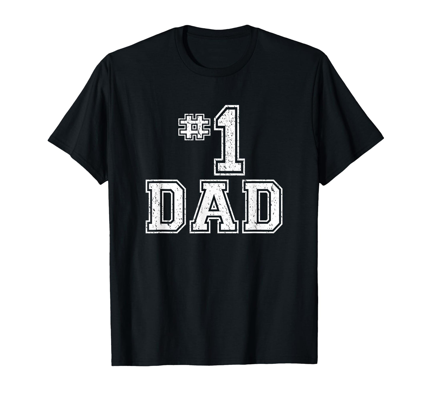 1 Dad Number One Fathers Day T-Shirt - Fun Novelty Design for Adults - T-Shirt, Sweatshirt, Hoodie