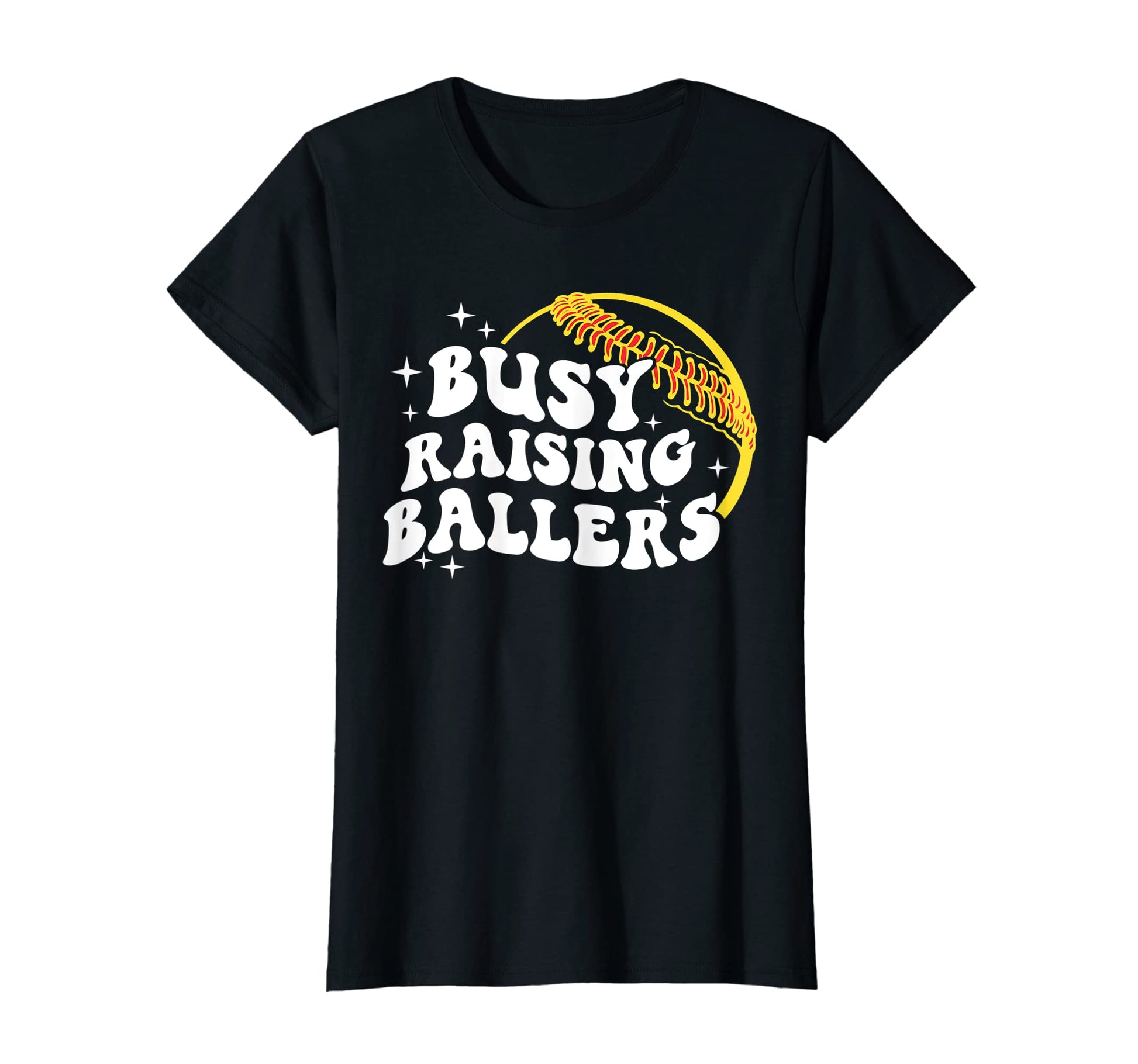 Womens Groovy Softball Mama Mom T-Shirt - Minimalist Print for Adults - T-Shirt, Sweatshirt, Hoodie
