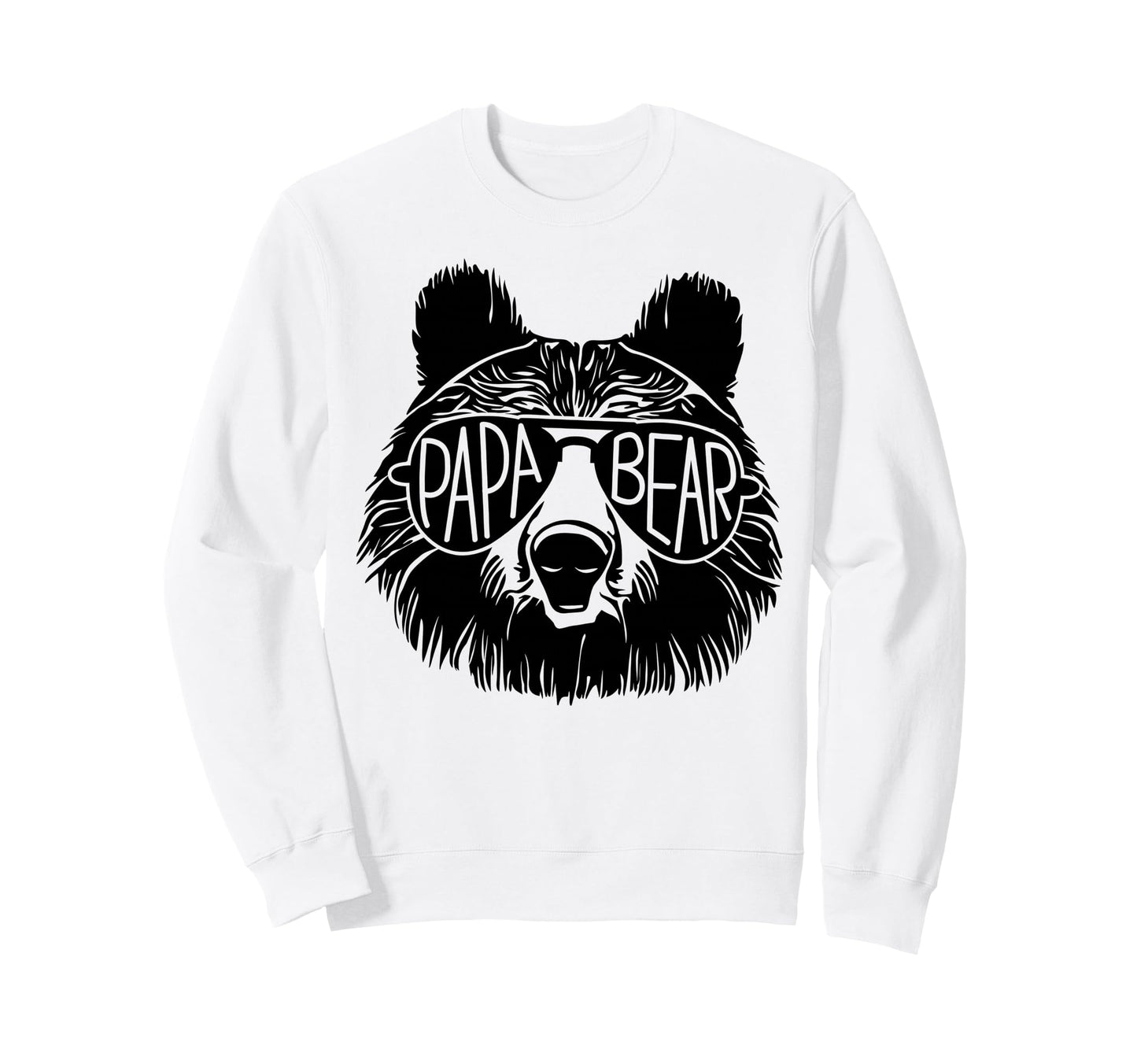 Papa Bear Face Sunglasses Dad Sweatshirt - Fun Novelty Design Unisex - T-Shirt, Sweatshirt, Hoodie