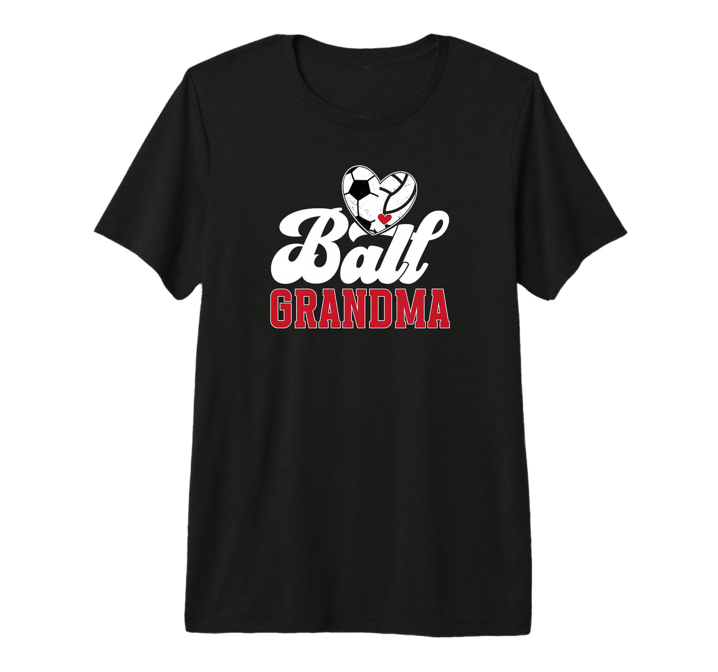 Ball Grandma Heart Soccer T-Shirt - Aesthetic Graphic for Adults - T-Shirt, Sweatshirt, Hoodie