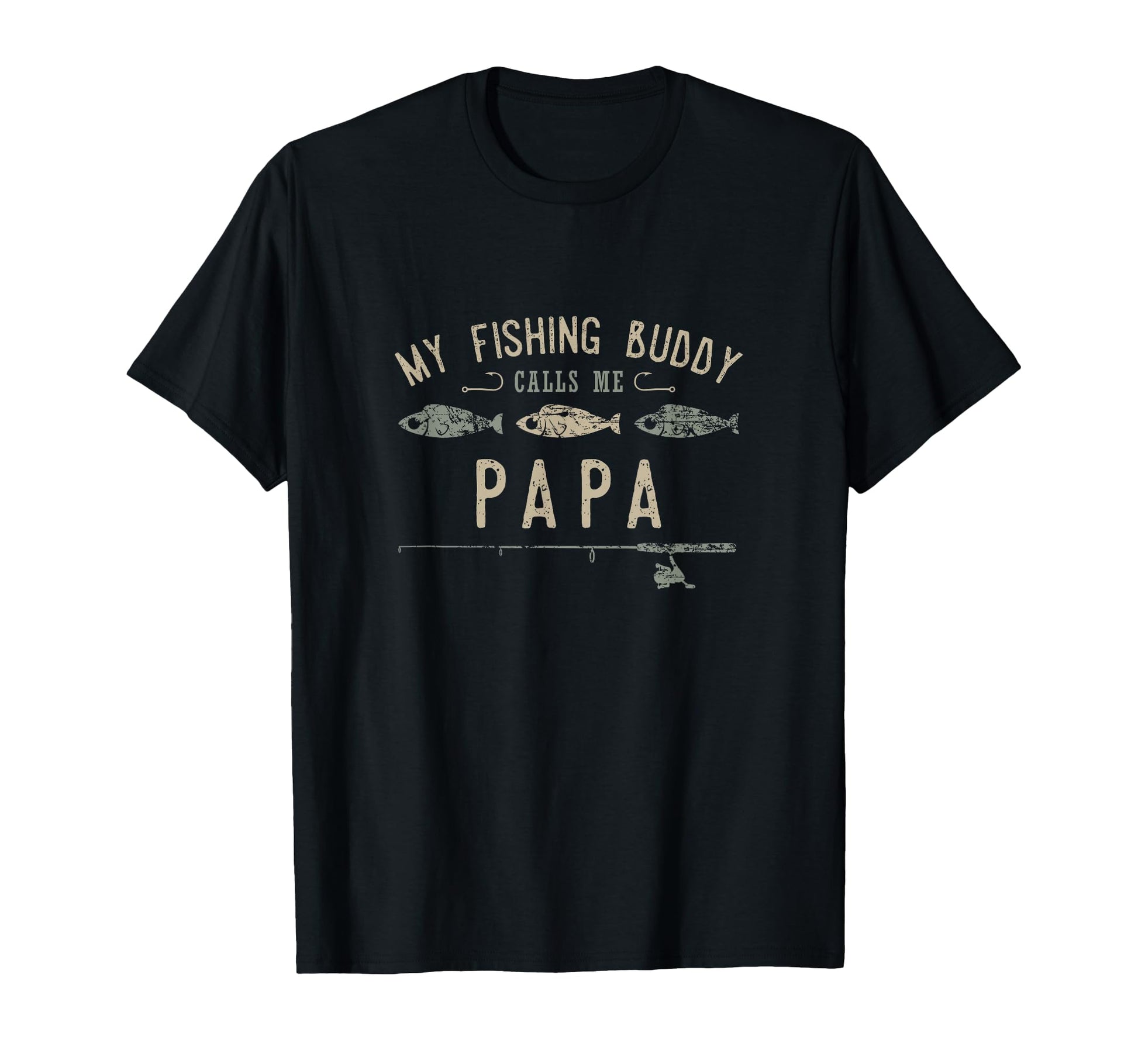 My Fishing Buddy Calls Me Papa T-Shirt - Minimalist Print for Adults - T-Shirt, Sweatshirt, Hoodie
