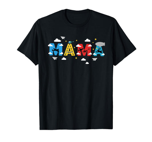 Airplane Mama Aviation Theme Birthday T-Shirt - Trendy Graphic Unisex - T-Shirt, Sweatshirt, Hoodie