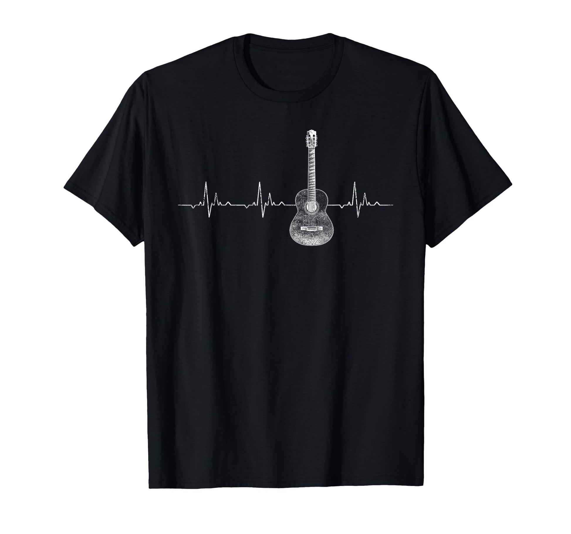 Guitar Heartbeat Funny Acoustic T-Shirt - Aesthetic Graphic for Adults - T-Shirt, Sweatshirt, Hoodie