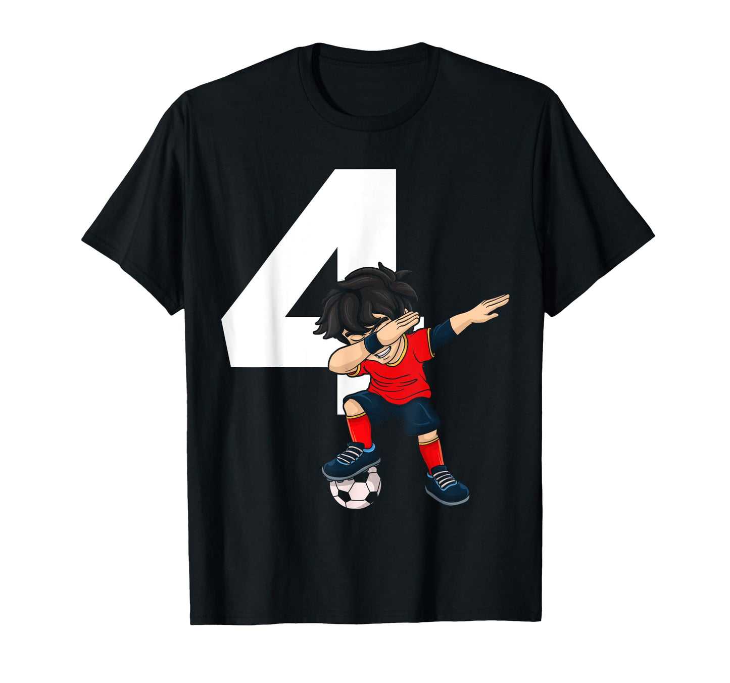 4 Soccer Birthday Gift Soccer Fan T-Shirt - Minimalist Print Men Women - T-Shirt, Sweatshirt, Hoodie