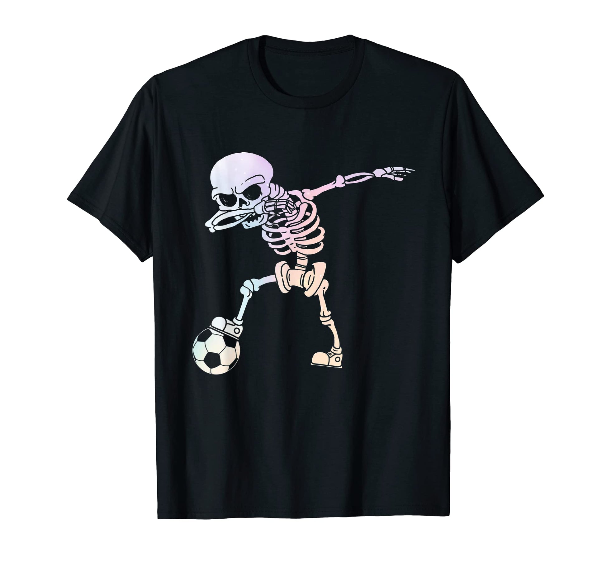 Dabbing Skeleton Halloween Soccer T-Shirt - Novelty Apparel for Adults - T-Shirt, Sweatshirt, Hoodie