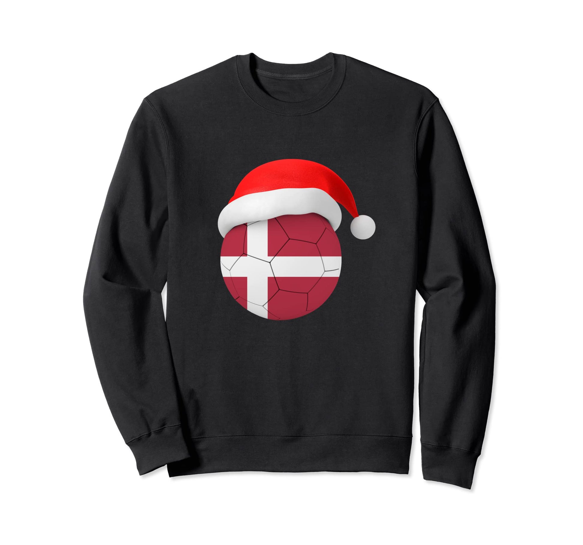 Denmark Soccer Santa Hat Danish Sweatshirt - Streetwear Style Men Women - T-Shirt, Sweatshirt, Hoodie