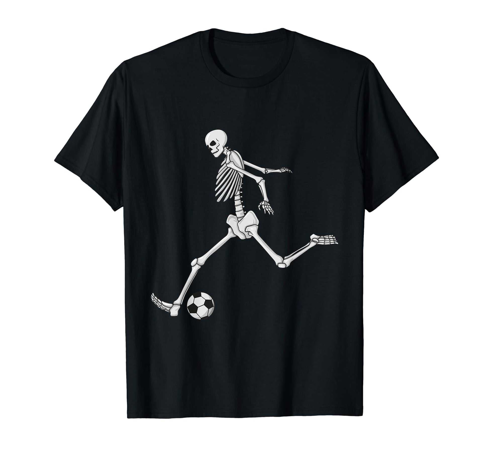 Funny Skeleton Soccer Player Halloween T-Shirt - Aesthetic Graphic Unisex - T-Shirt, Sweatshirt, Hoodie