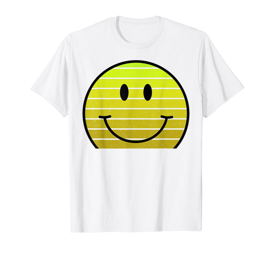 70S 80S Sunset Groovy Happy Yellow T-Shirt - Novelty Apparel for Adults - T-Shirt, Sweatshirt, Hoodie