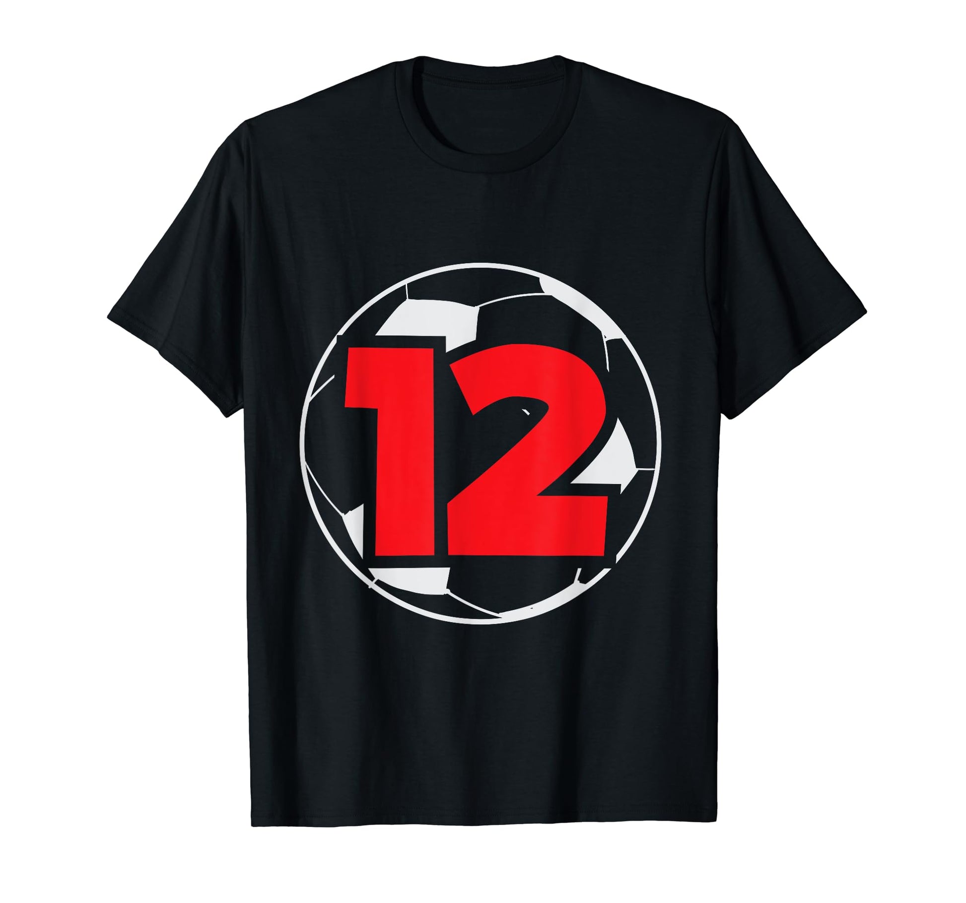 12Th Birthday 12 Years Soccer Football T-Shirt - Graphic Print for Adults - T-Shirt, Sweatshirt, Hoodie