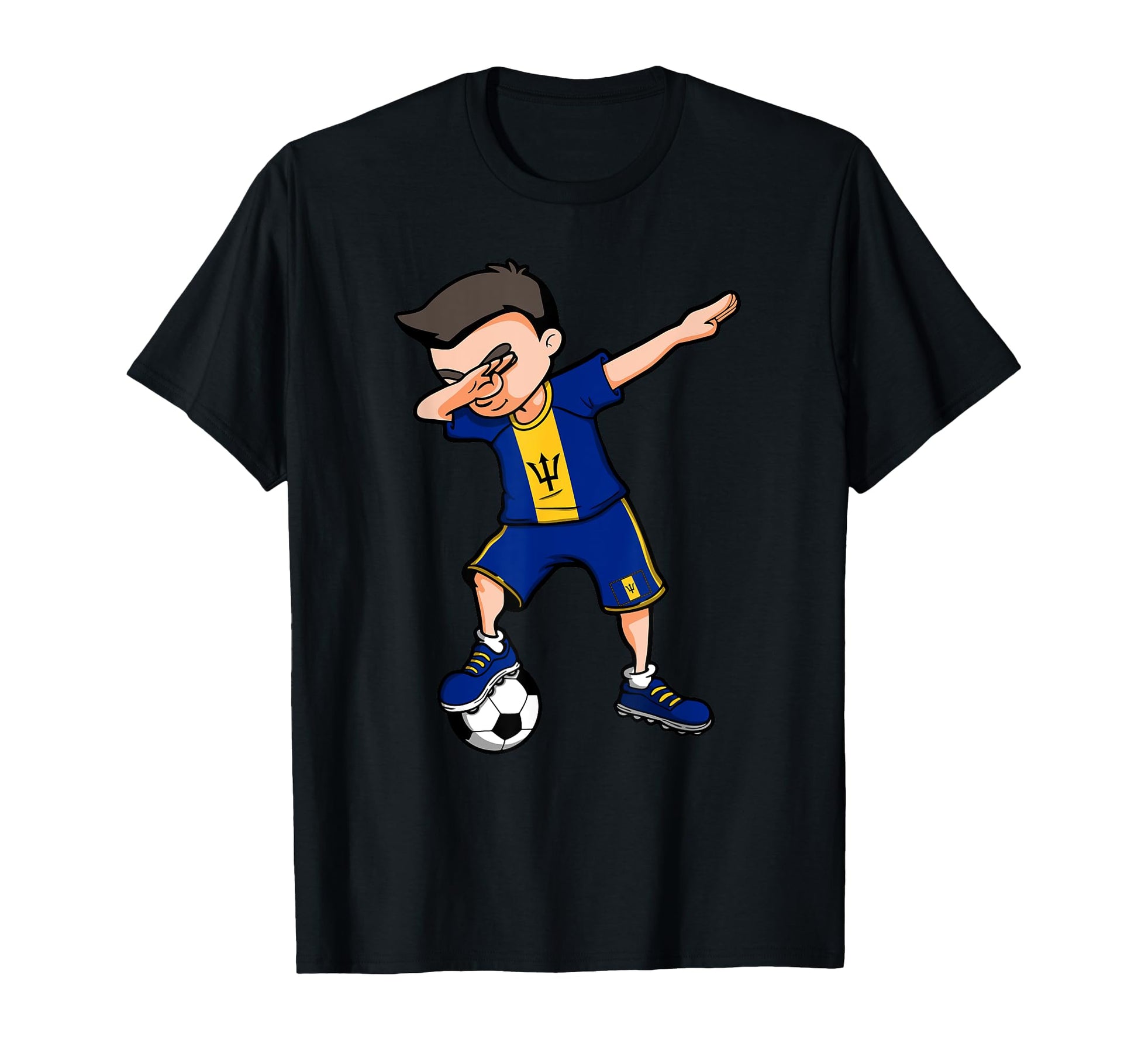 Dabbing Soccer Barbados Football Fans T-Shirt - Graphic Print Men Women - T-Shirt, Sweatshirt, Hoodie