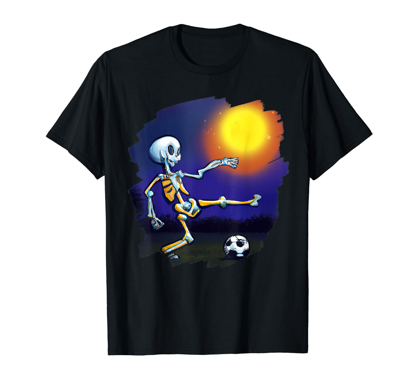 Skeleton Playing Soccer Funny T-Shirt - Fun Novelty Design Unisex - T-Shirt, Sweatshirt, Hoodie