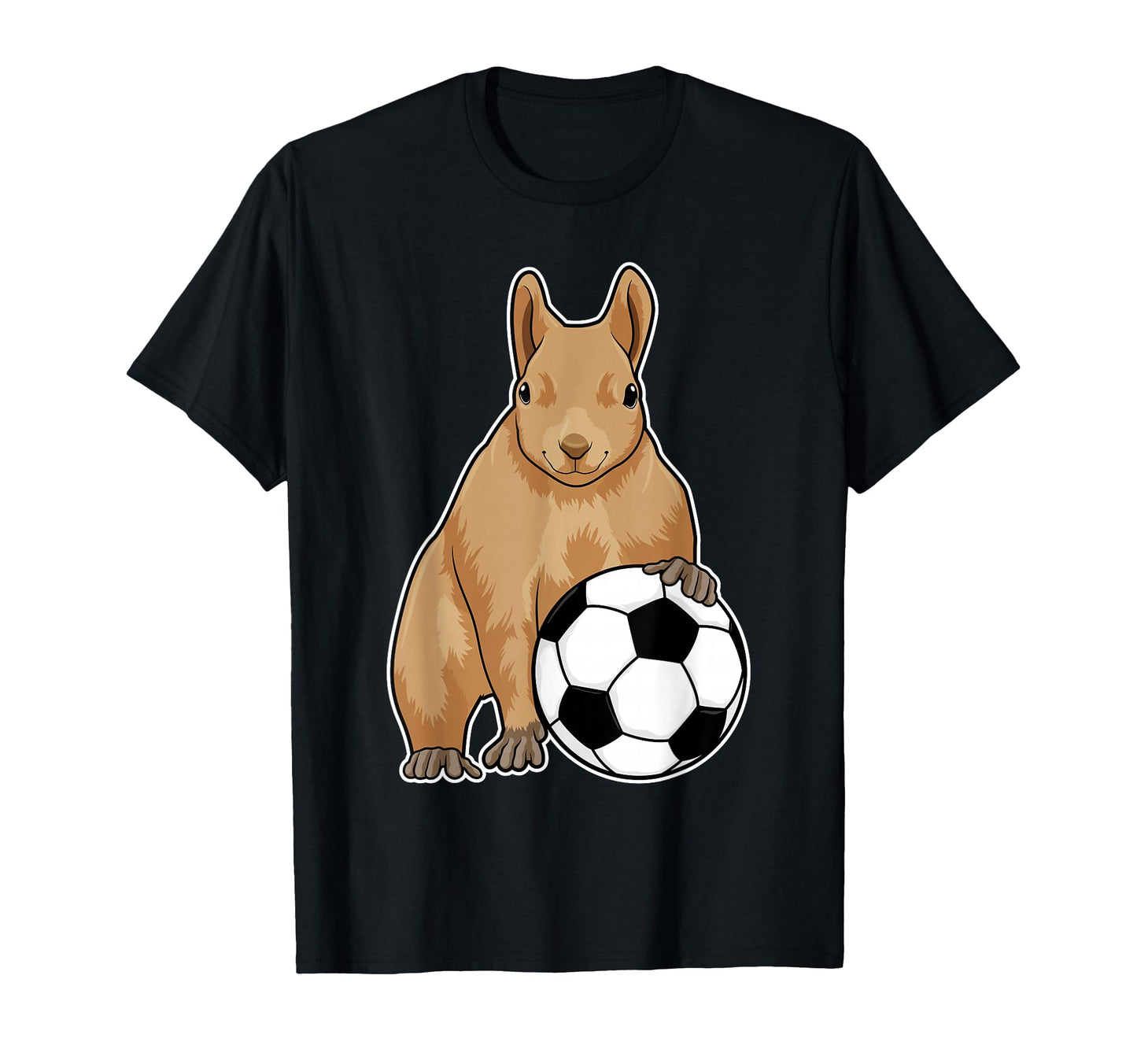 Squirrel Soccer Player Soccer T-Shirt - Casual Everyday Wear Men Women - T-Shirt, Sweatshirt, Hoodie