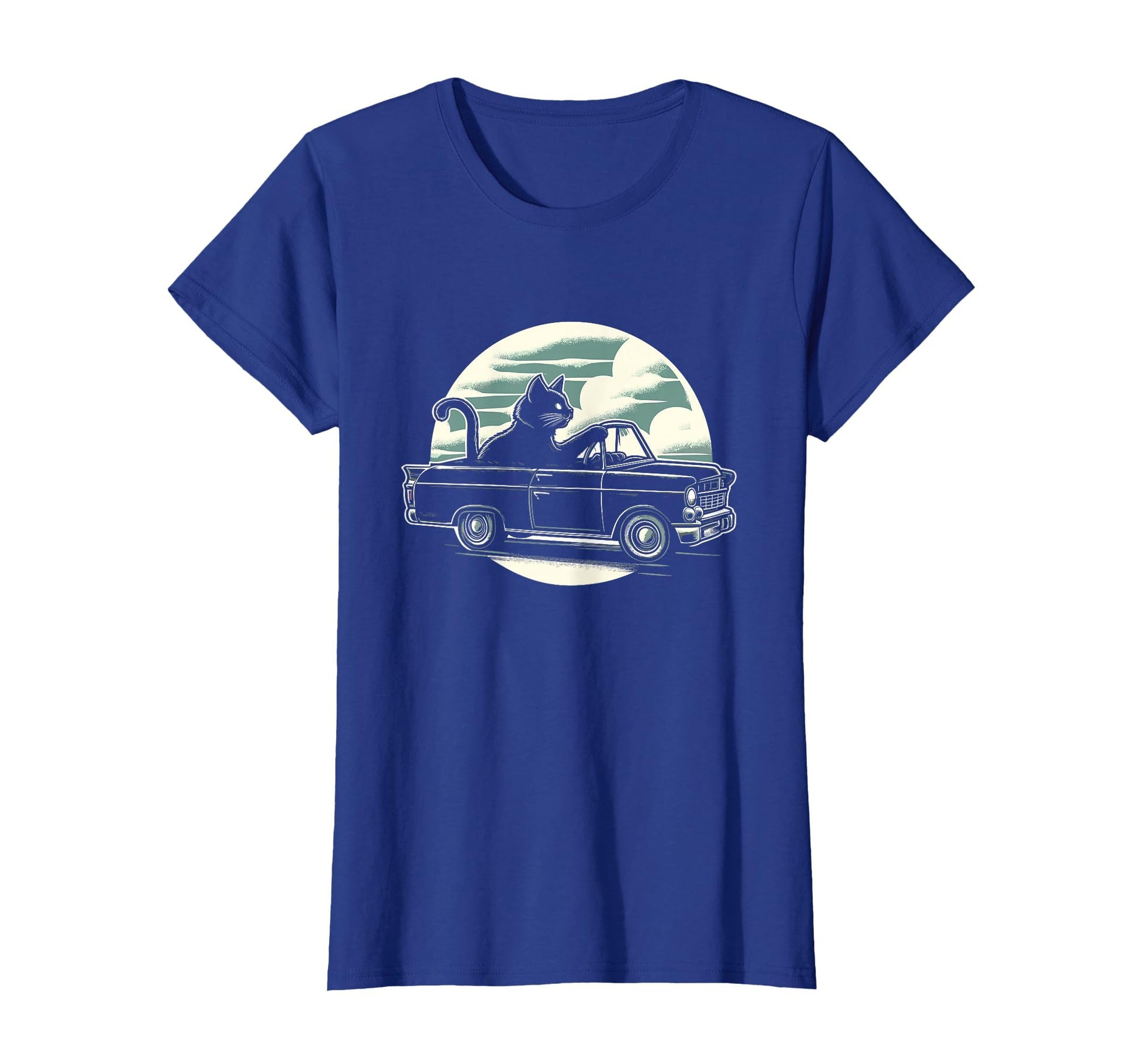 Cat Driving Car Cat Kitten Mom Dad T-Shirt - Graphic Print for Adults - T-Shirt, Sweatshirt, Hoodie