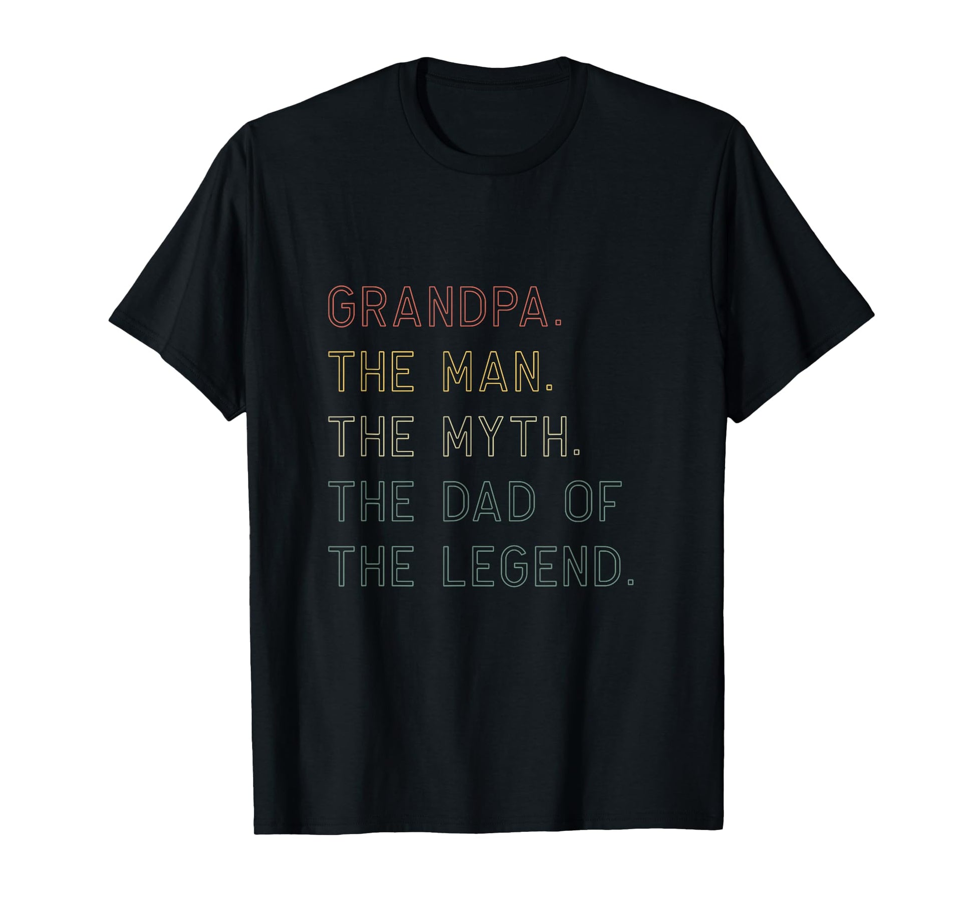 Mens Grandpa Myth Dad Legend T-Shirt - Custom Art Print Men Women - T-Shirt, Sweatshirt, Hoodie