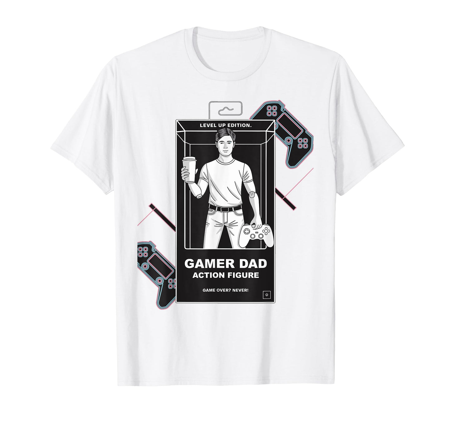 Gamer Dad Action Figure Parody Meme T-Shirt - Aesthetic Graphic for Adults - T-Shirt, Sweatshirt, Hoodie