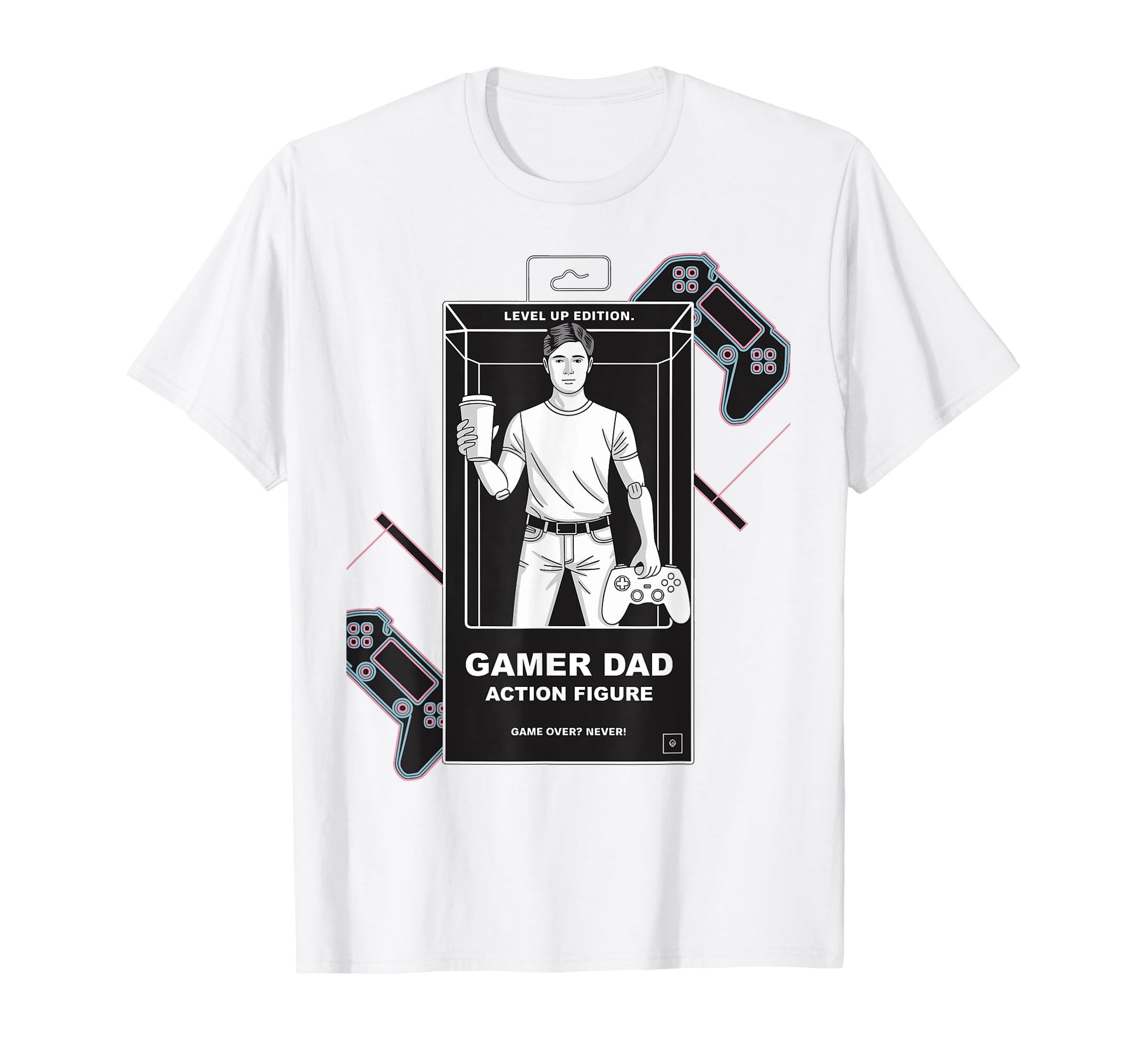 Gamer Dad Action Figure Parody Meme T-Shirt - Aesthetic Graphic for Adults - T-Shirt, Sweatshirt, Hoodie