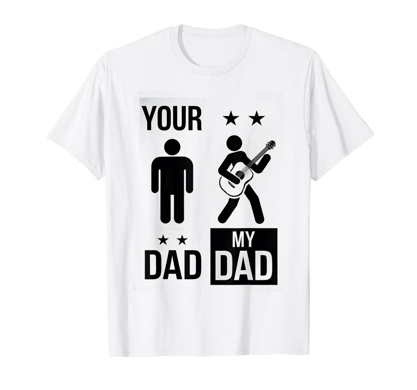 Dad Rocks Guitar Proud Dad Fathers Day T-Shirt - Trendy Graphic Unisex - T-Shirt, Sweatshirt, Hoodie