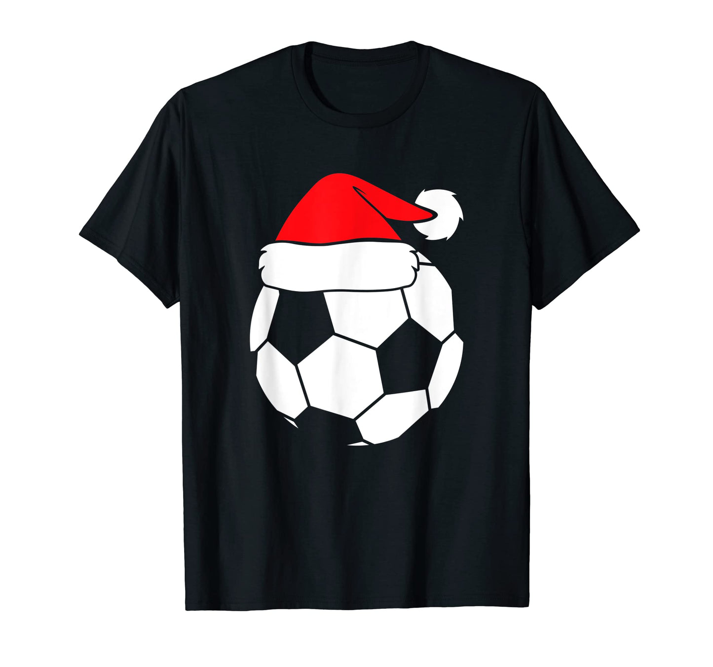 Soccer Ball Santa Hat Sports Lover T-Shirt - Novelty Apparel for Adults - T-Shirt, Sweatshirt, Hoodie
