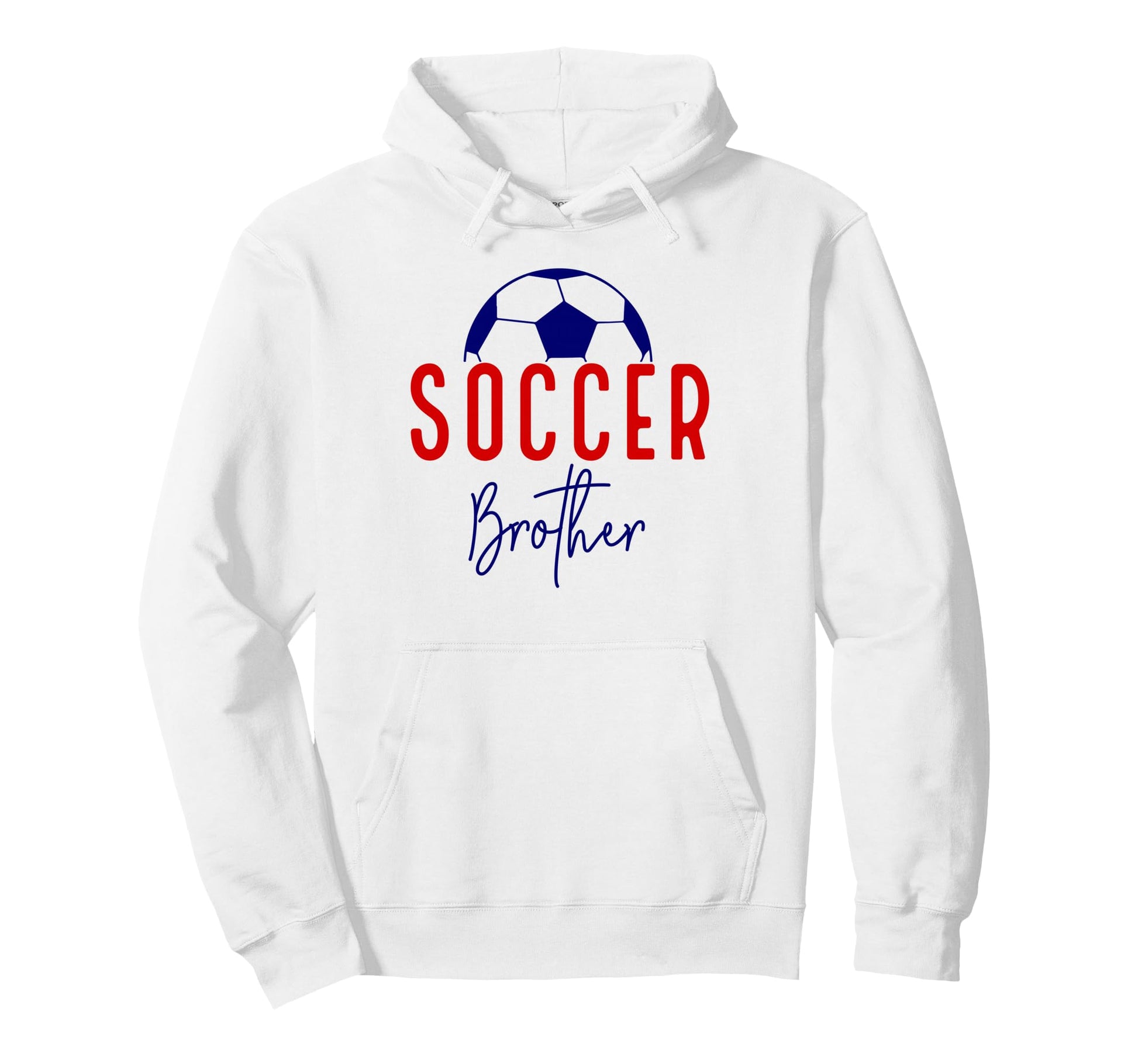 Soccer Brother Soccer Lil Bro Support Hoodie - Trendy Graphic for Adults - T-Shirt, Sweatshirt, Hoodie