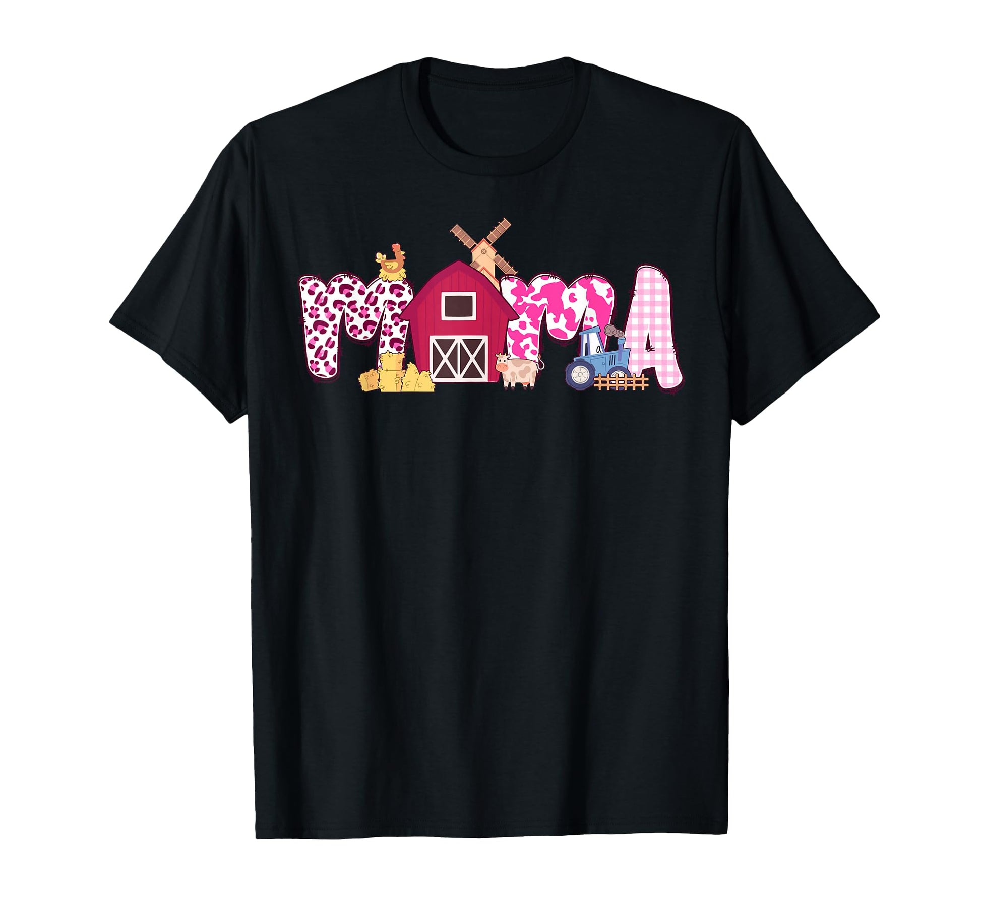 Mama Farm Animal Birthday Family T-Shirt - Minimalist Print Men Women - T-Shirt, Sweatshirt, Hoodie